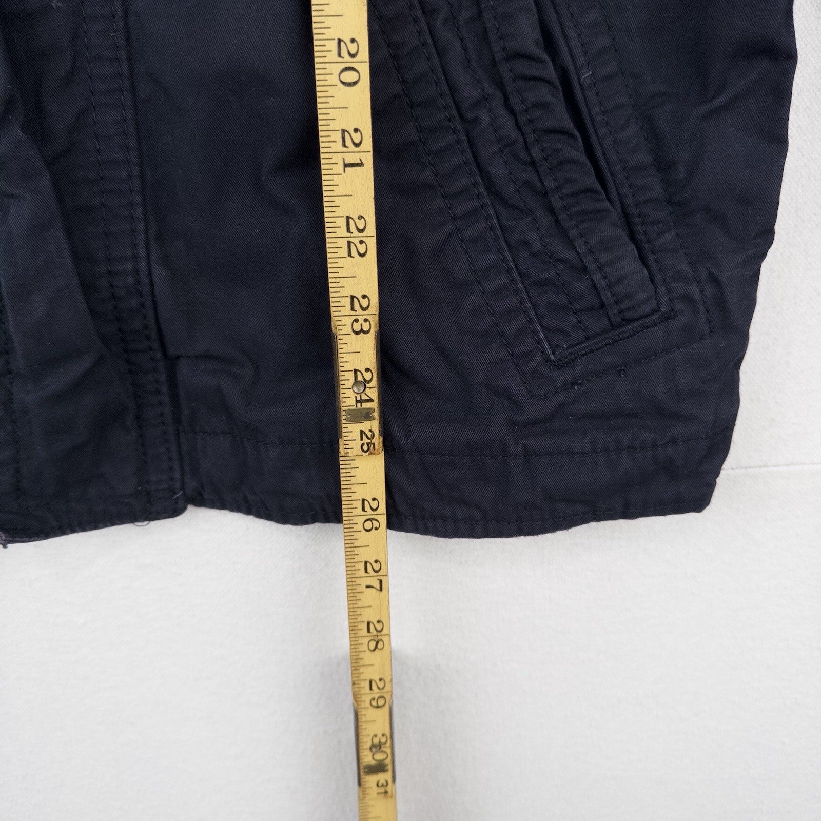 Vintage Abercrombie & Fitch Mens Medium Sentinel Cargo Military Navy Blue Jacket