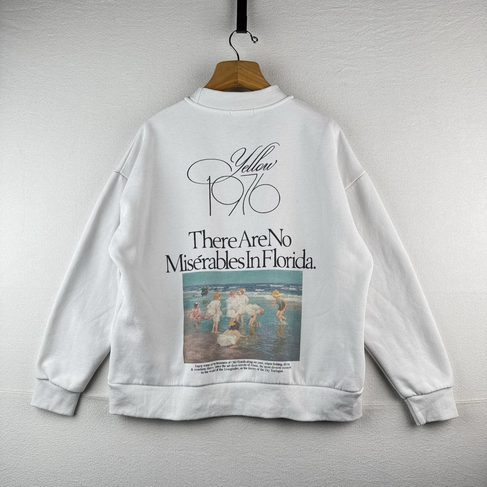 Yellow the Label “No Miserables In Florida”“A Holiday” Fine Art Sweatshirt Small