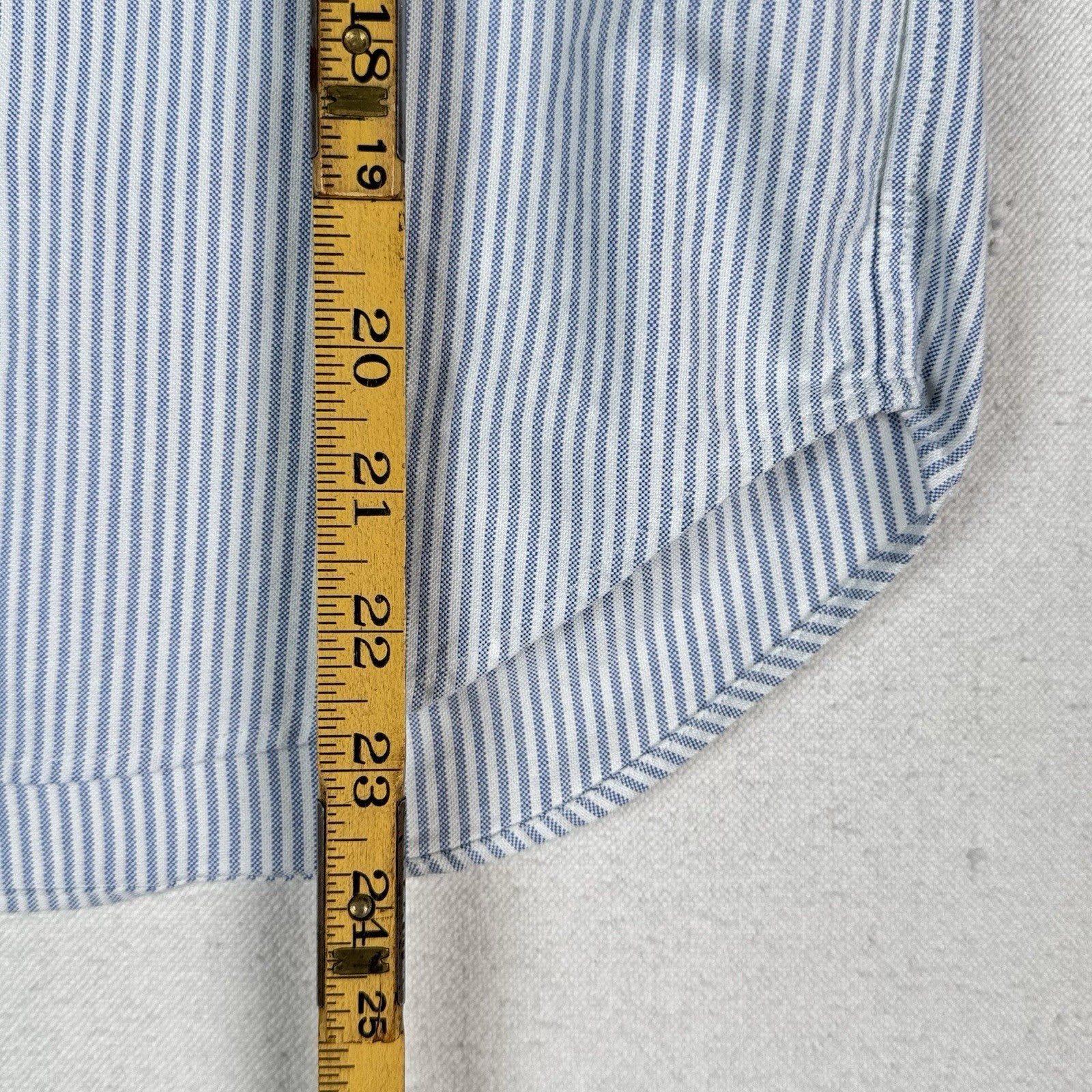 (2) Ralph Lauren Boys S 8-10 Oxford Shirts Blue Stripe Pink *NCG Monogram