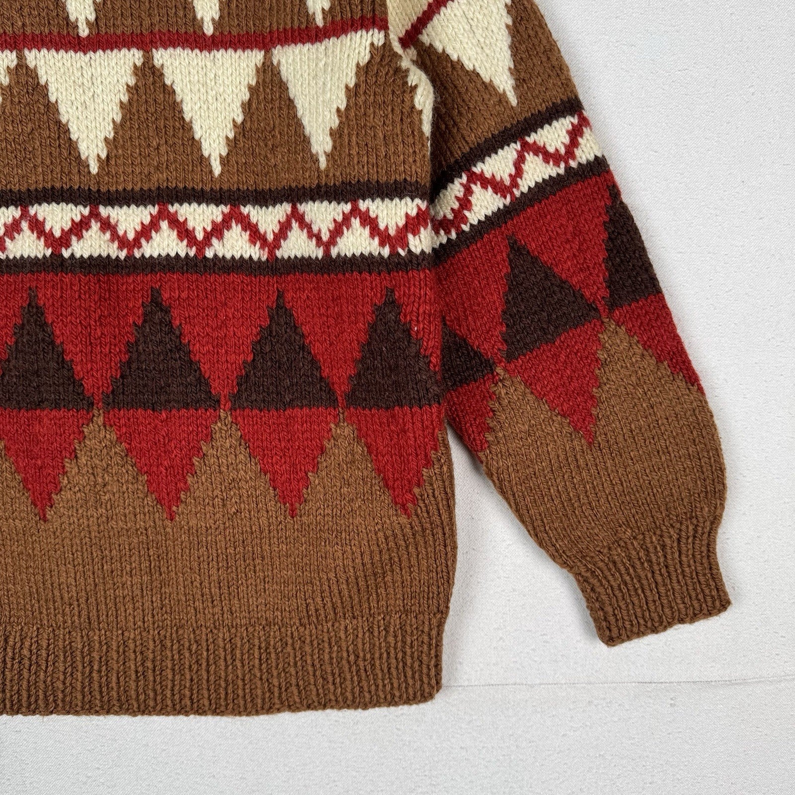Handmade Elsamanda Southwestern Style Turtleneck Sweater M/L  (Chest/P2P: 19”)