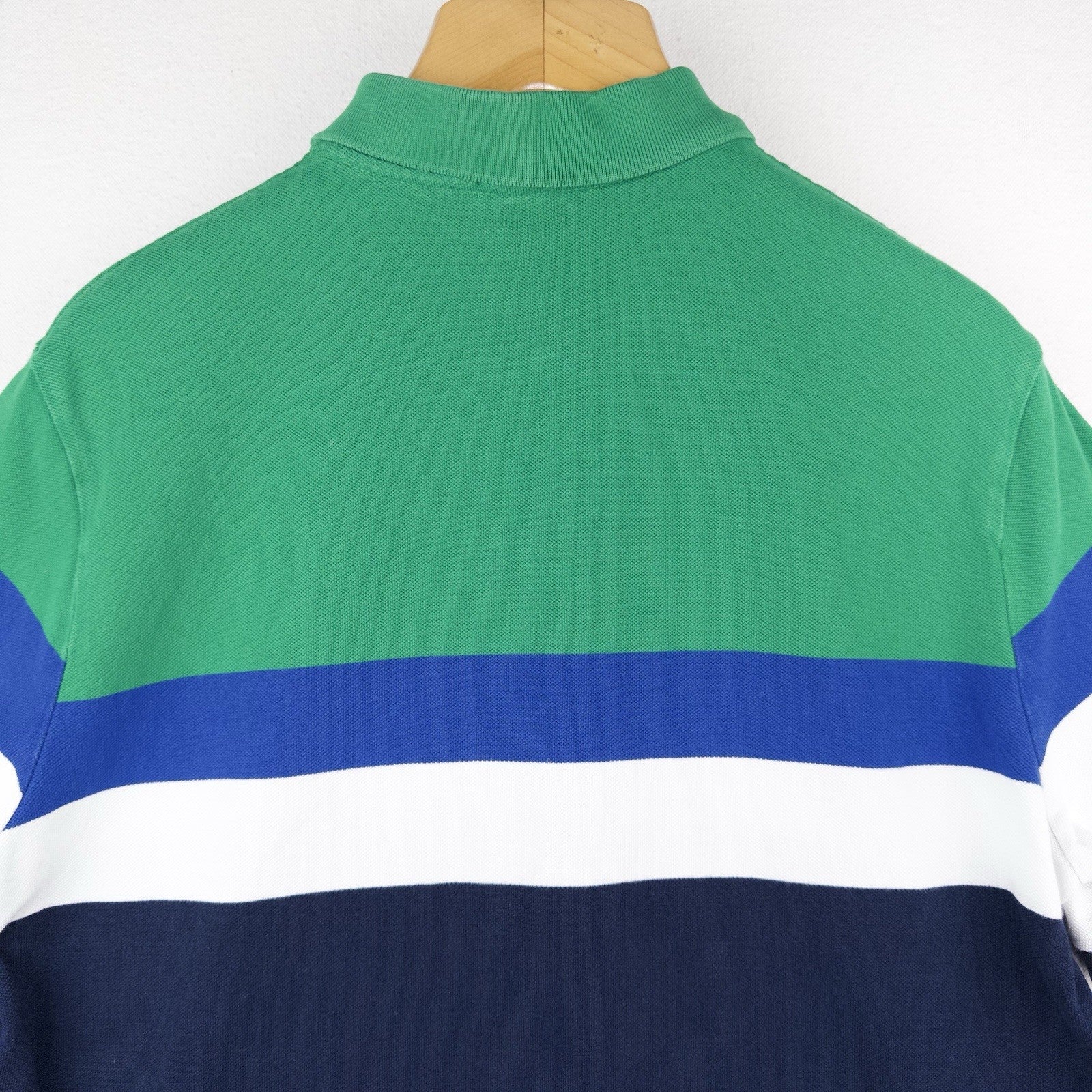 Polo Ralph Lauren Polo Shirt Men’s L Classic Fit Logo Mesh Striped Colorblock