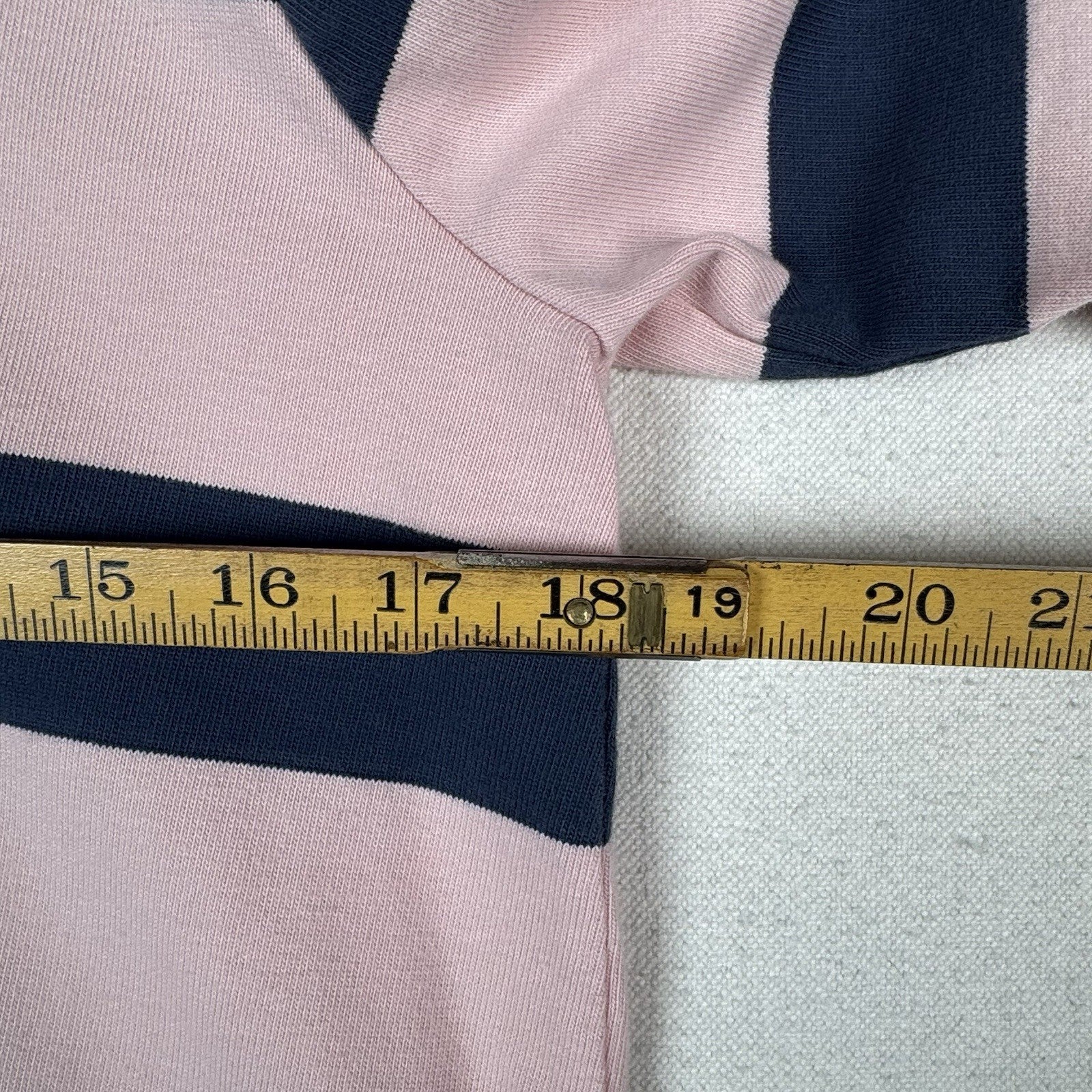 Abercrombie & Fitch Rugby Dress Woman’s Medium Blue Pink Stripe 3/4 Sleeve