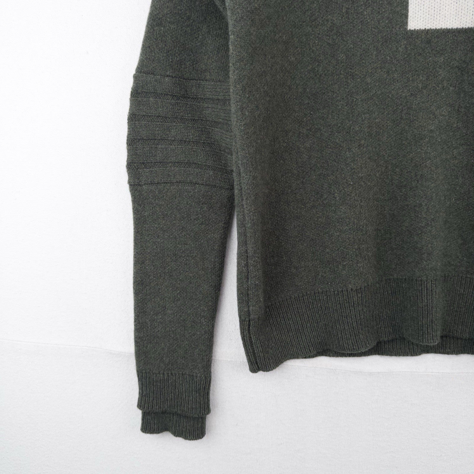 Alps & Meters Original Ski Race Knit Patrol Wool Cross Sweater Men’s S Green