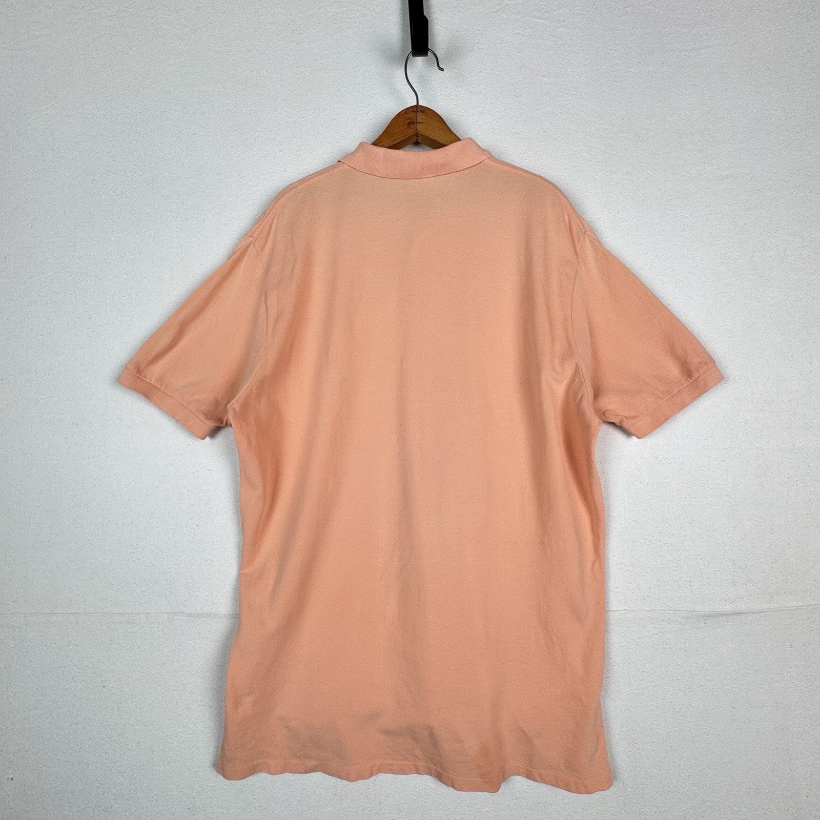 Vintage Polo Ralph Lauren Polo Shirt Mens XL Orange Mesh Pique *Distressed