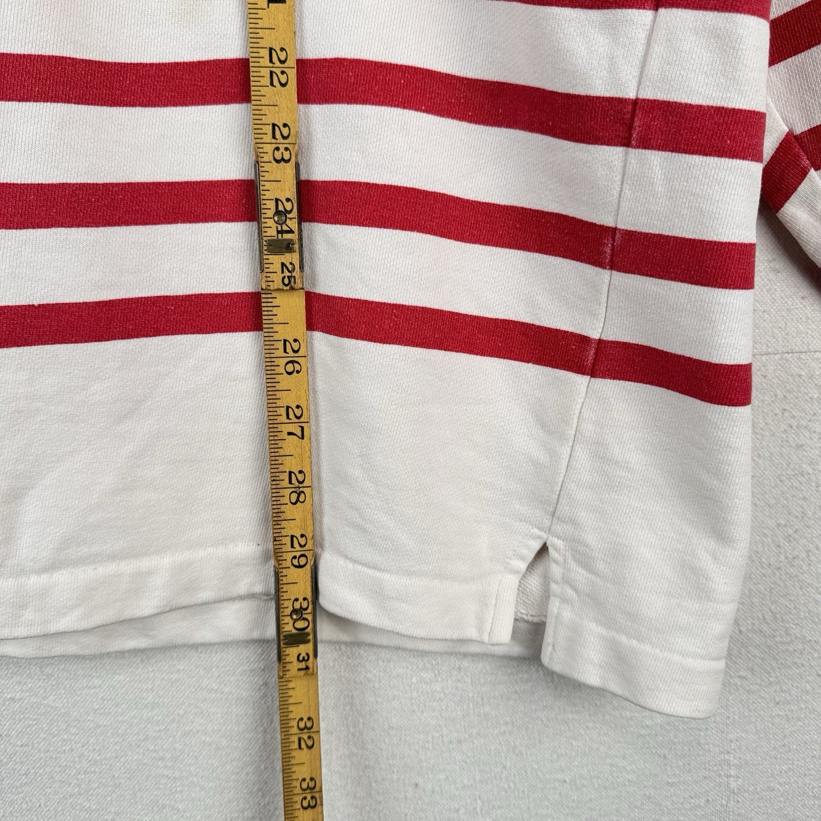 90’s Vtg Gap Red & White Striped Sweatshirt Nautical Flags “Pride” Code XL