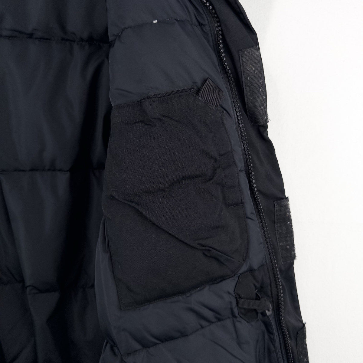 90’s Vtg Polo Sport Ralph Lauren Men’s L Black Down Parka Jacket Coyote Fur Trim