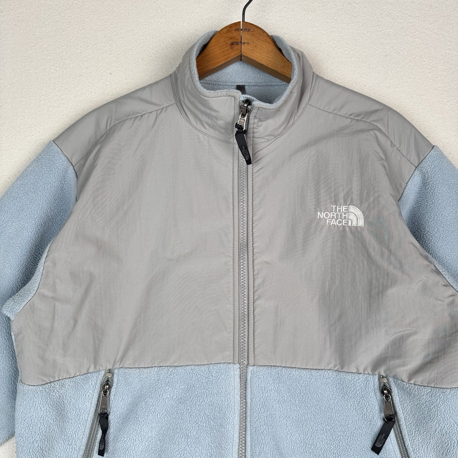 The North Face Youth X-Large XL Blue Gray Fleece Full Zip Jacket