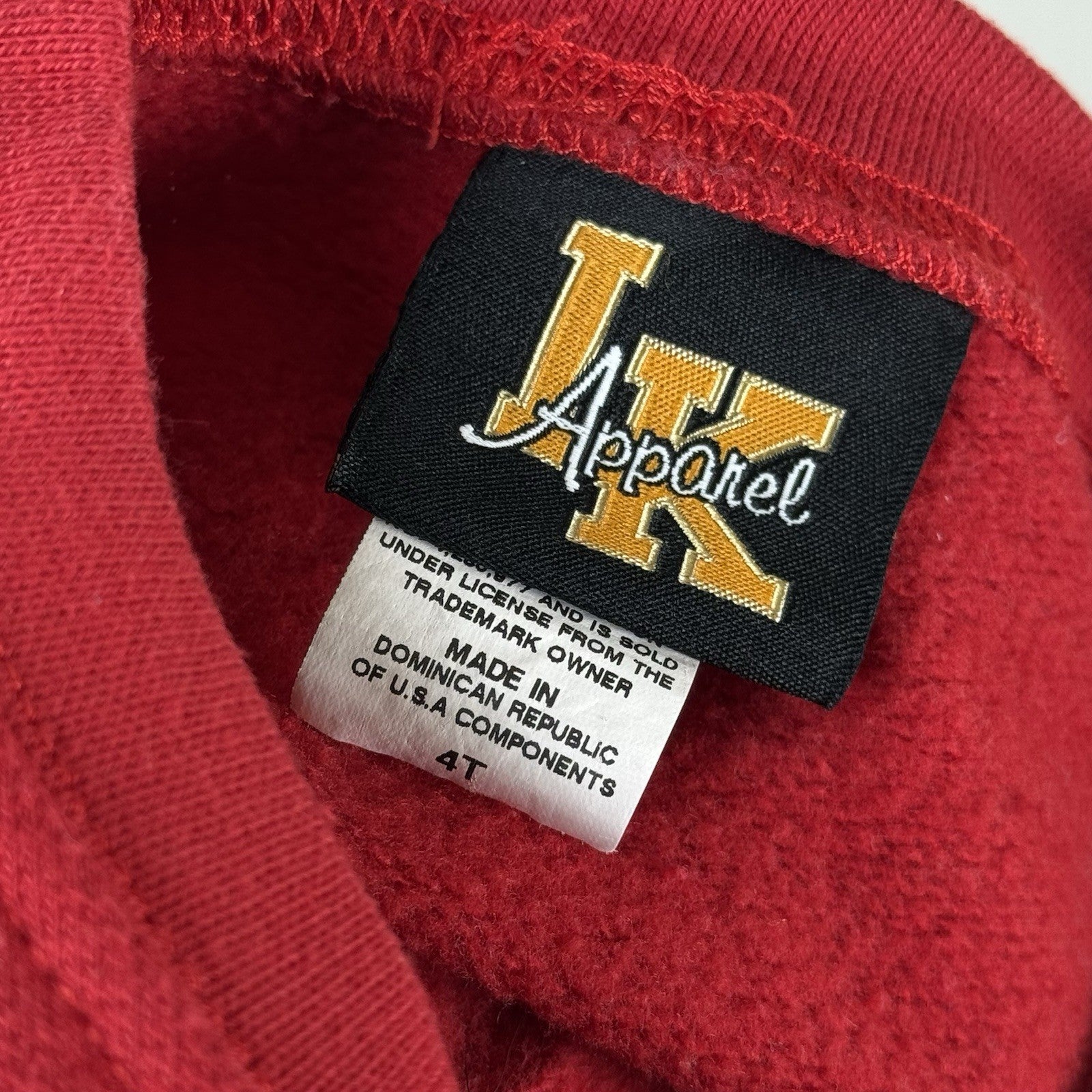 Vintage 90s Ohio State Buckeyes Spellout Crewneck Sweatshirt Red Kids 4T USA