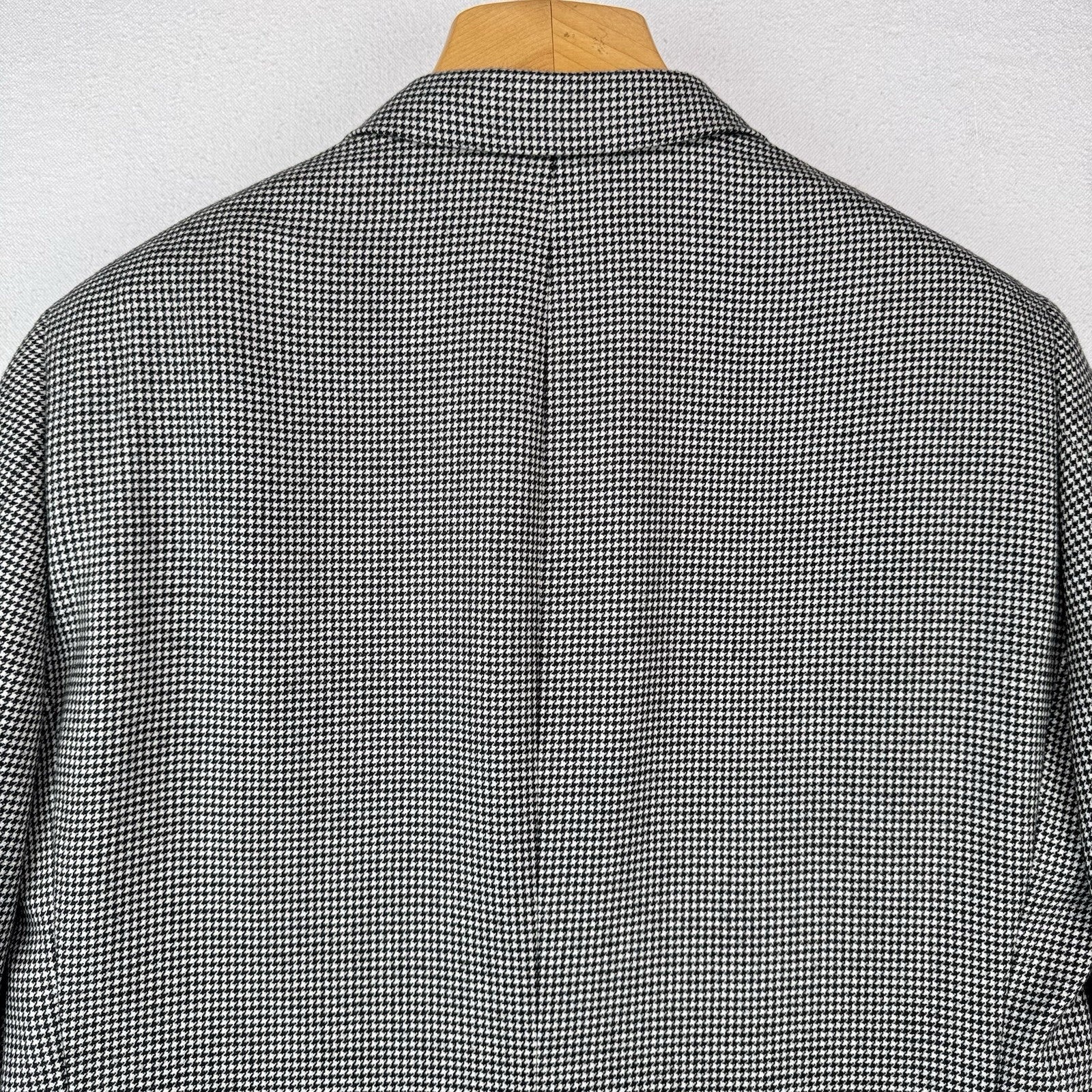 John W Nordstrom Men’s 42L Black White Houndstooth Loro Piana Cashmere