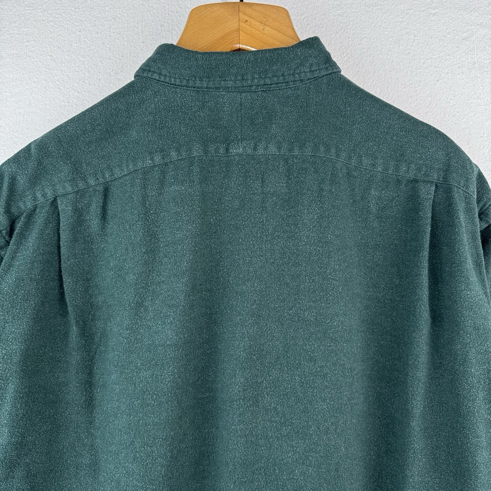 90’s Vtg Polo Ralph Lauren GI Chamois Flannel Shirt Size 2XL Forest Green