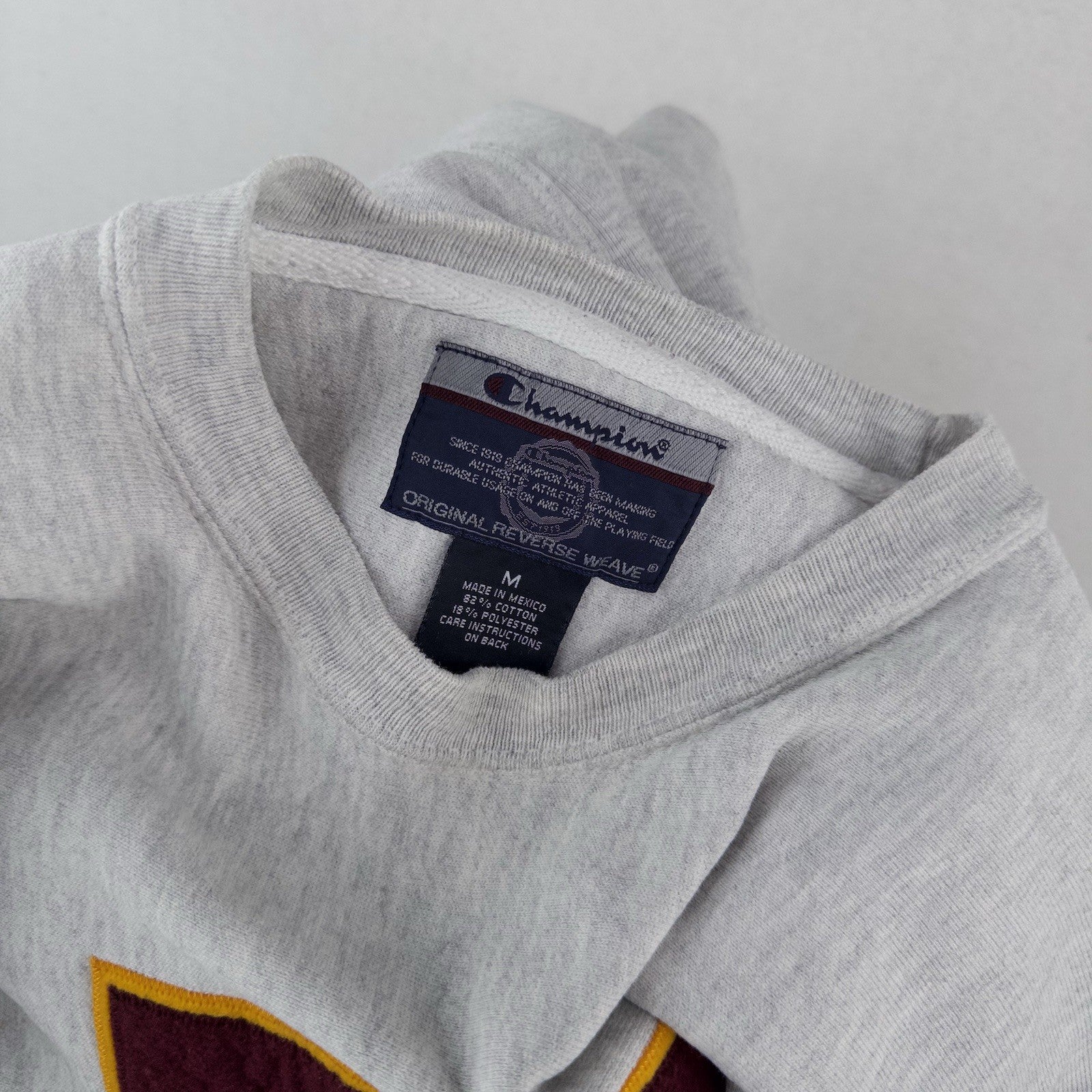 90’s Vtg Champion University Of Minnesota Reverse Weave Gray Crew Sweatshirt M