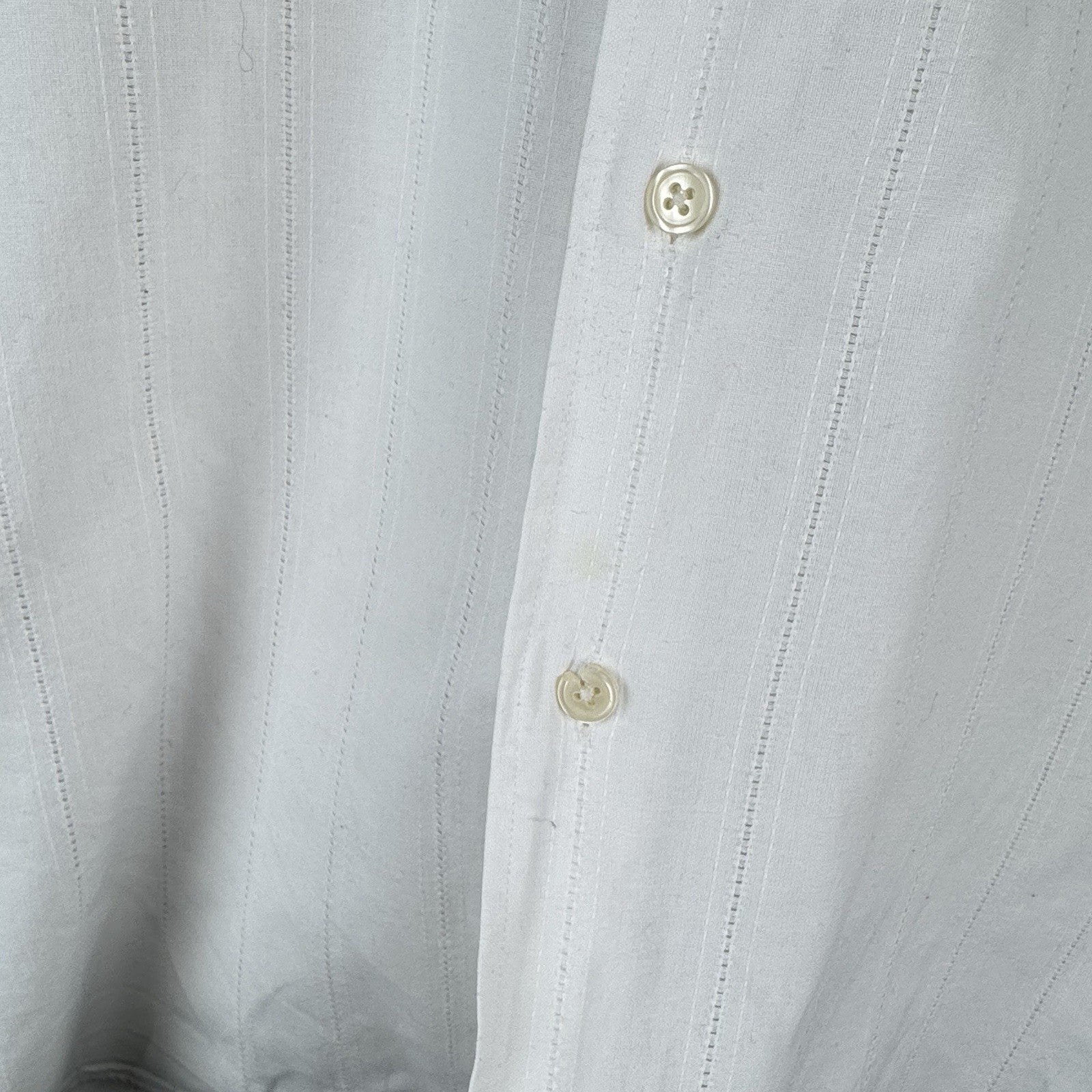 Vtg Polo Ralph Lauren Mens 2XL Chapman White Dobby Button Up Shirt 100% Cotton