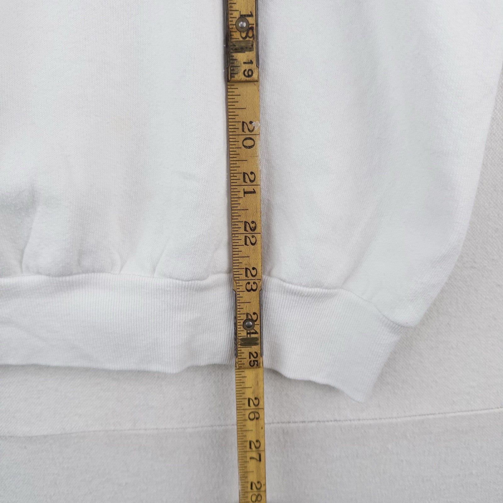 80’s Vtg I Love NY Raglan Crewneck Sweatshirt Men’s Large White *Distressed