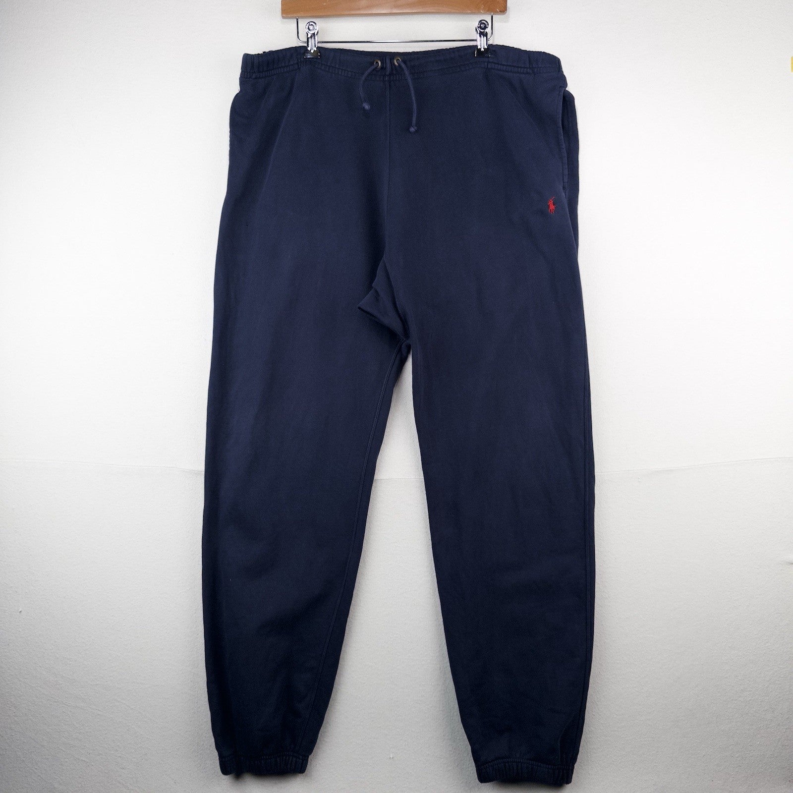 90's Vtg Polo Ralph Lauren Men's XL Sweatpants Jogger Pants Cotton Navy Blue