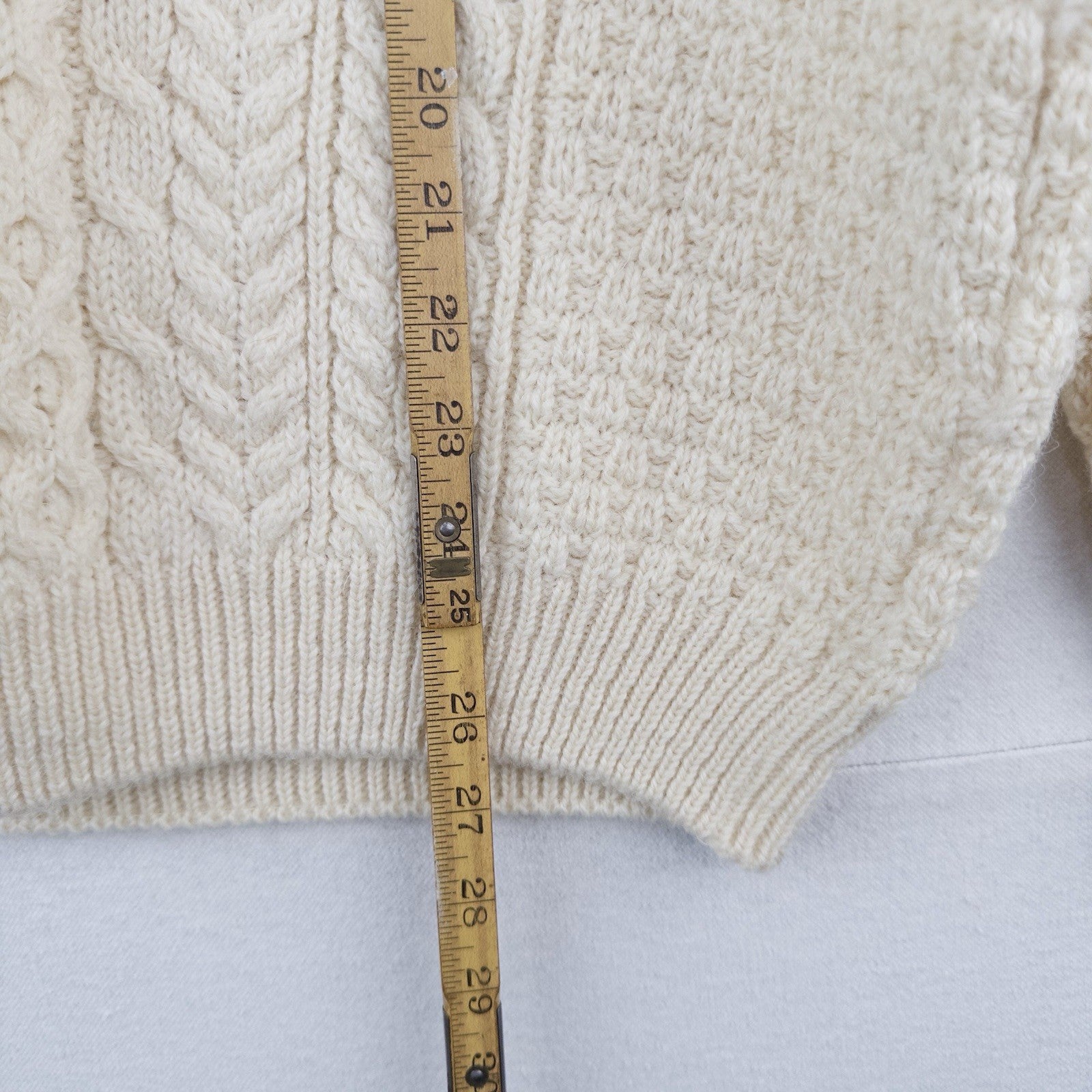Official Guinness Aran Cable Knit Wool Fisherman Sweater Men's 2XL Made Ireland