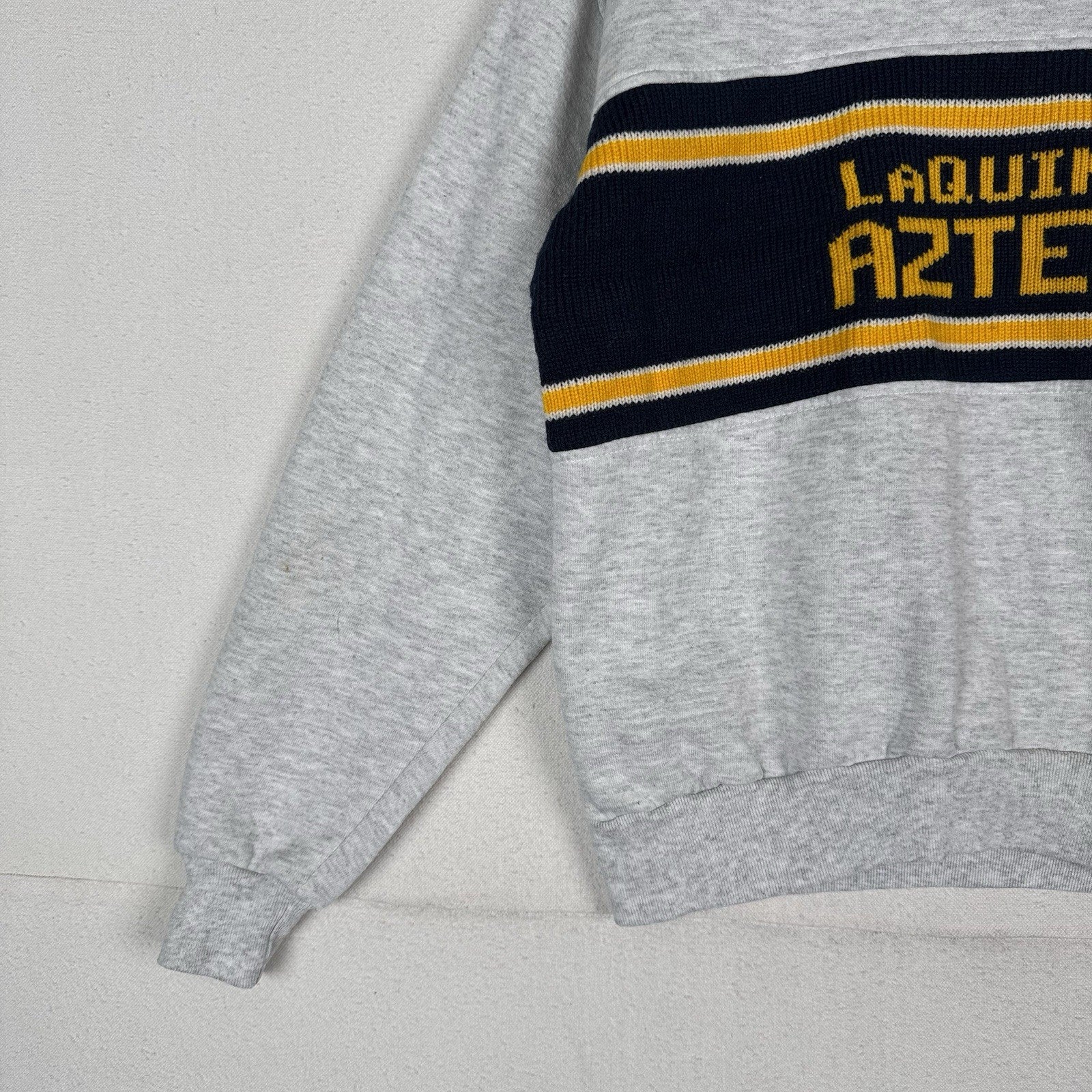 Vintage Laquinta Aztecs Sweater Knit Collared Sweatshirt Jerzees XL