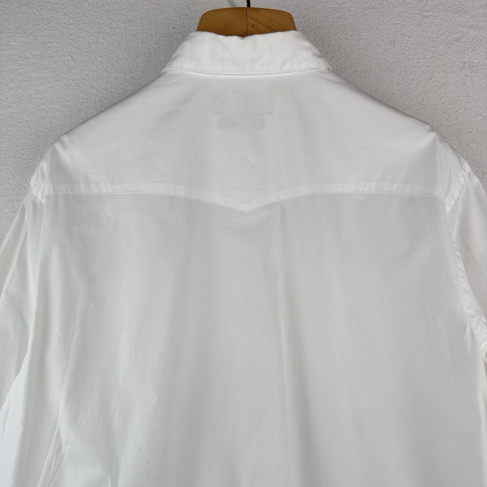 90’s Vintage Polo Ralph Lauren Mens L Western Classic Fit Pearl Snap Shirt Ivory