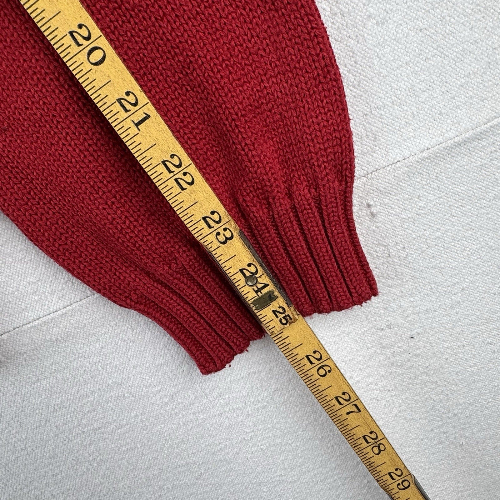 90’s Vintage Polo Ralph Lauren Mens XL Sweater Red Knit Crew 100% Cotton