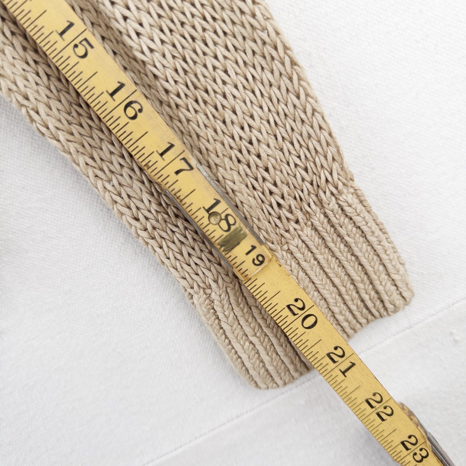 Polo Ralph Lauren Women’s S Tan Beige Linen Knit Button Front Cardigan Sweater