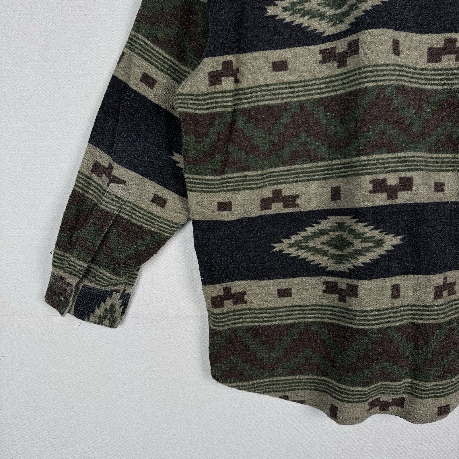 90s Vintage Bugle Boy Wetlands Aztec Shirt Mens Large Button Up Southwest