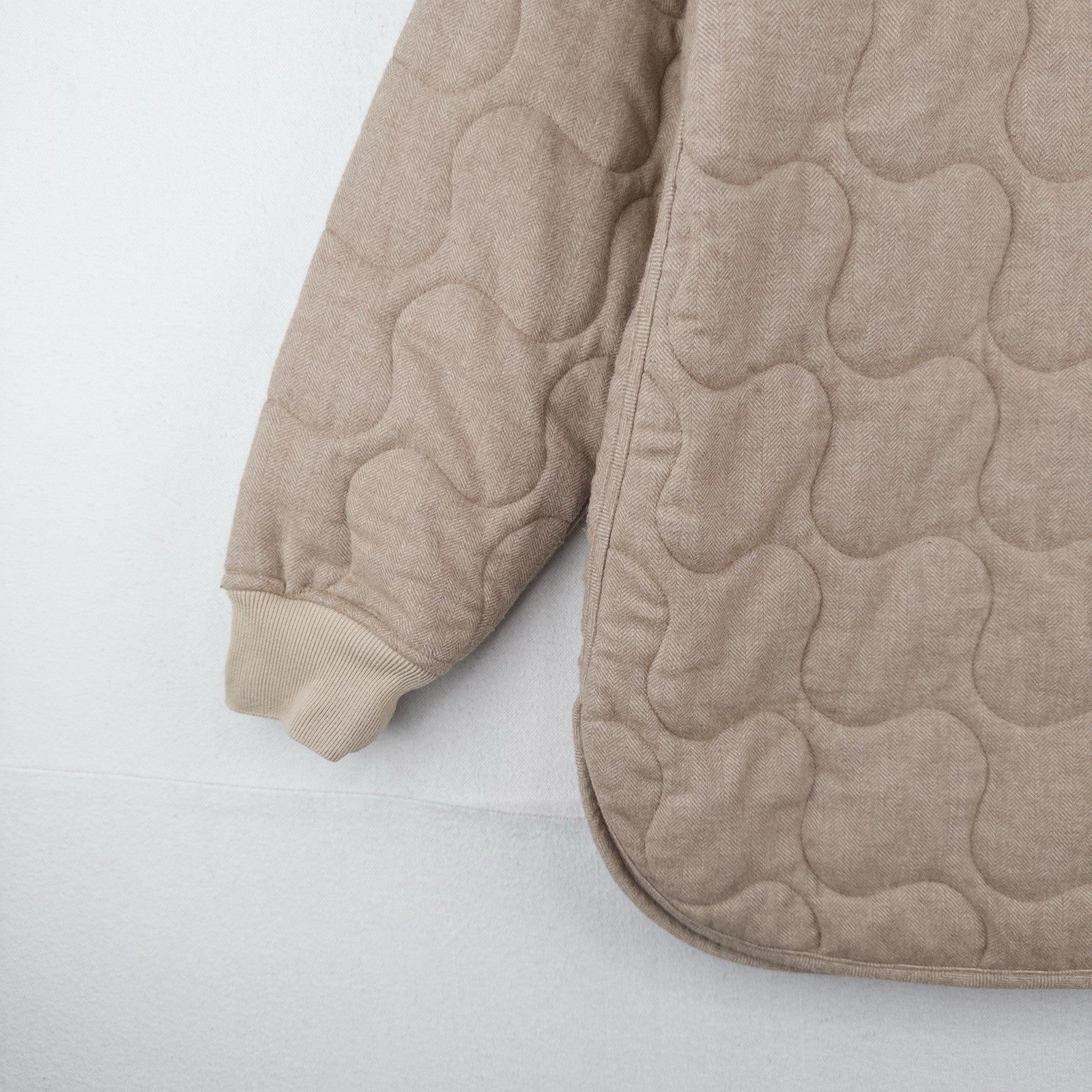 Madewell Quilted Oversized Wool Bomber Jacket Women’s Small Beige