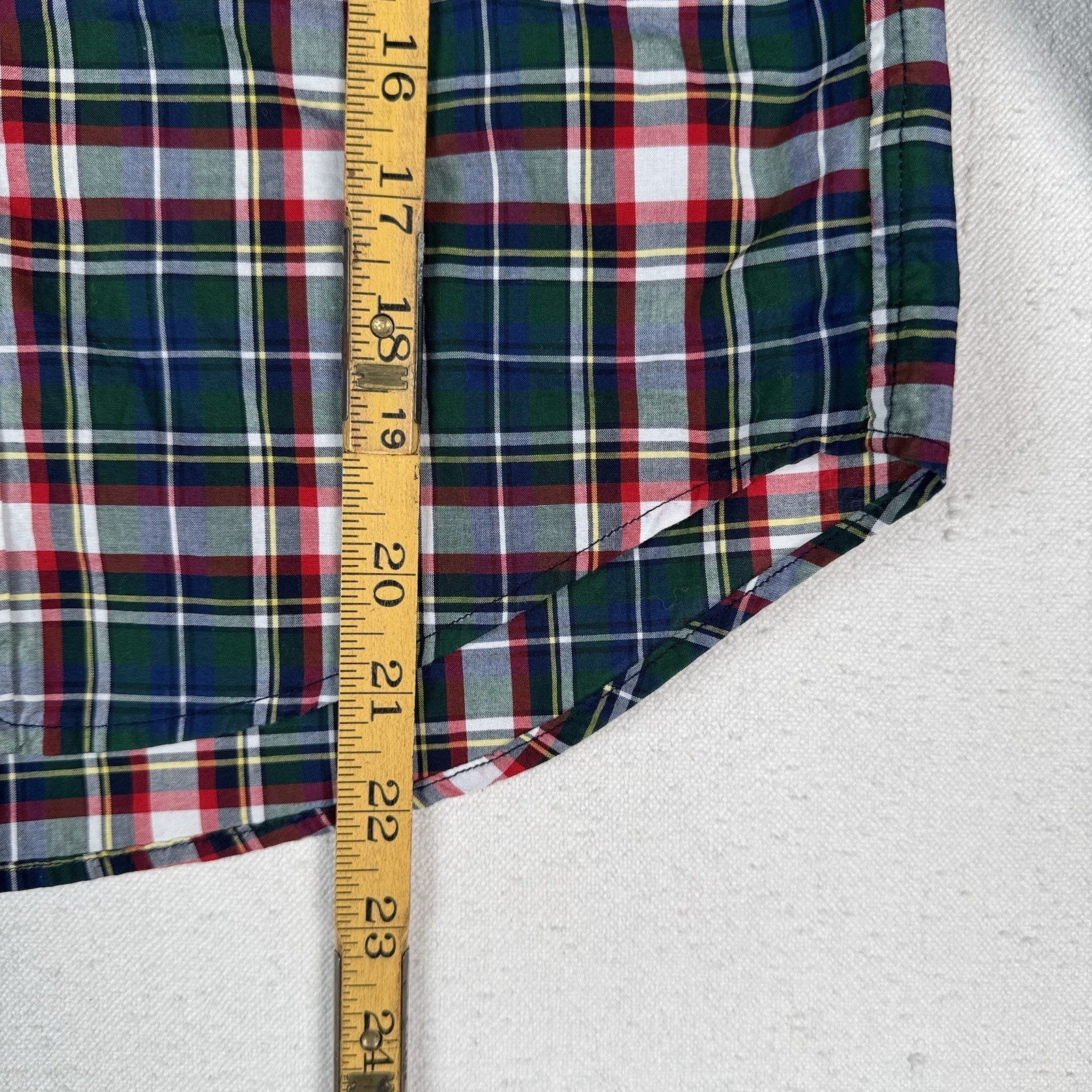 Ralph Lauren Natural Stretch Button Down Shirt Long Sleeve Plaid Boys 8 Small