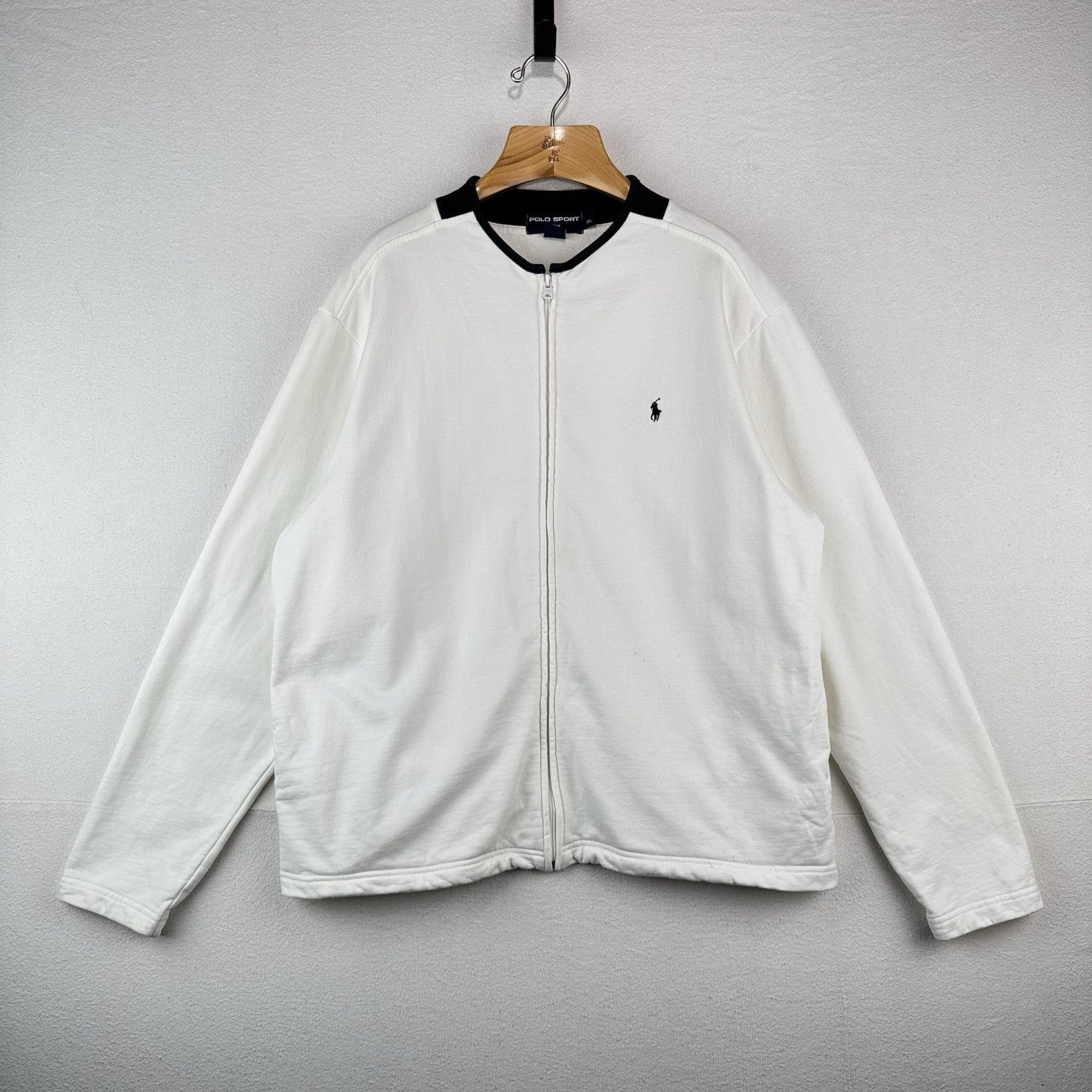 Polo Sport Ralph Lauren Men’s XL Full Zip French Terry Performance Jacket White