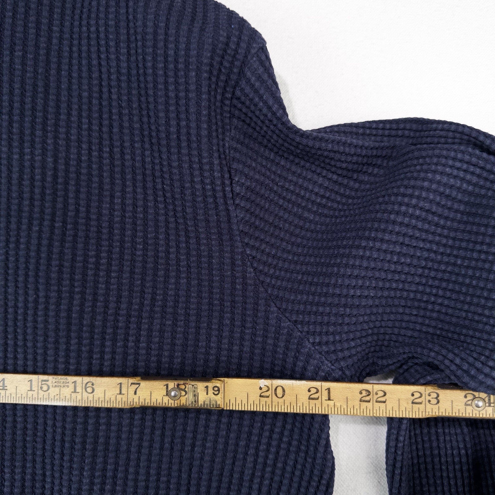 90’s Vtg Polo Ralph Lauren Mens M Waffle Knit Thermal Long Sleeve Shirt Navy