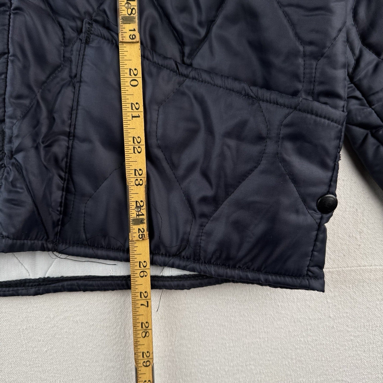 80’s Vtg Quilted Liner Jacket Blue Dacron Workwear Bomber Medium Made In USA