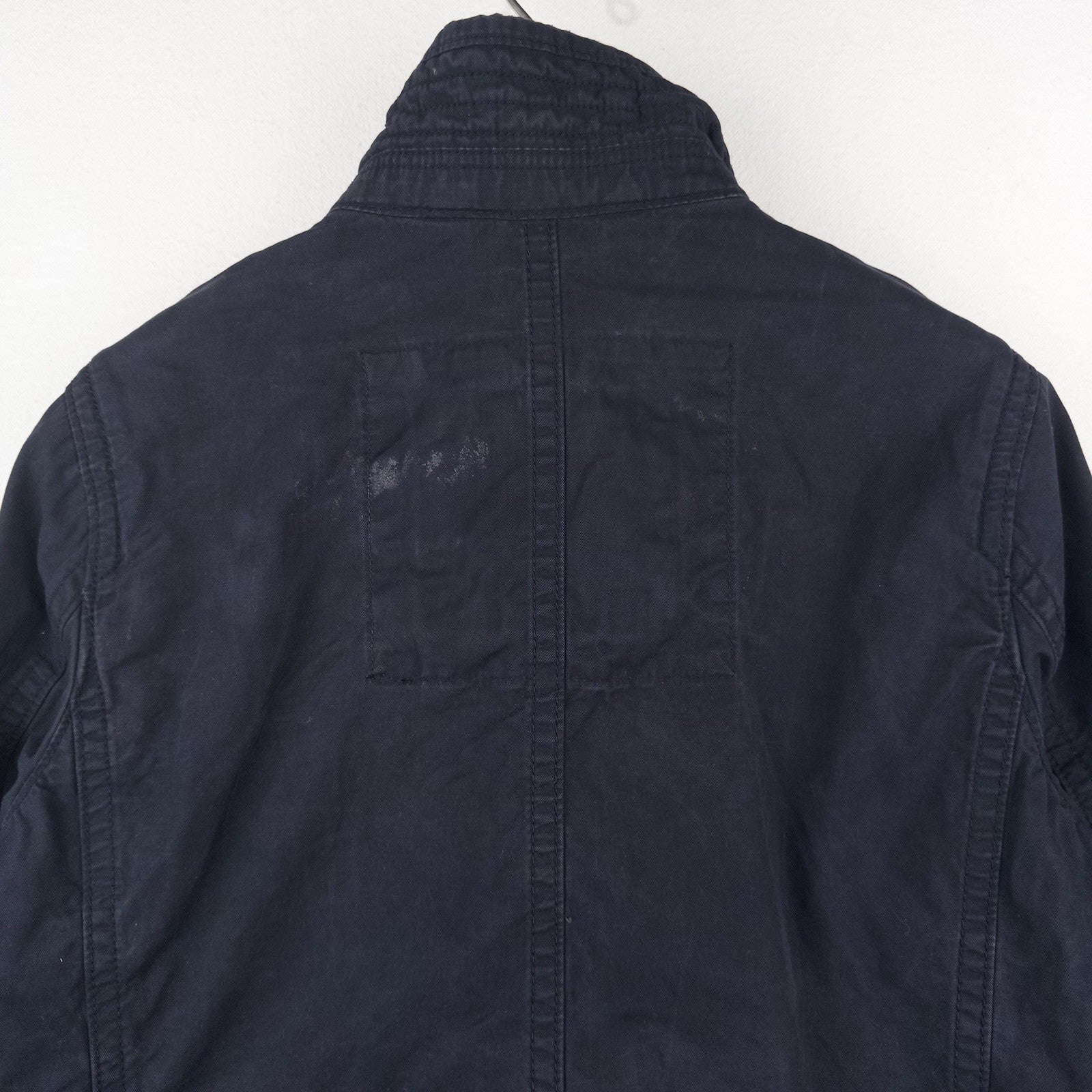 Vintage Abercrombie & Fitch Mens Medium Sentinel Cargo Military Navy Blue Jacket