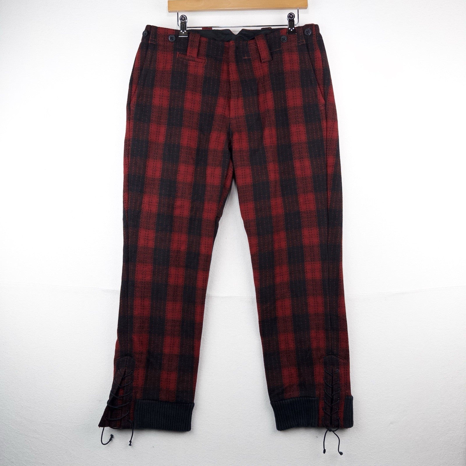 Polo Ralph Lauren Wool Buffalo Plaid Thick Hunting Pants Men’s 34x30 Red Black