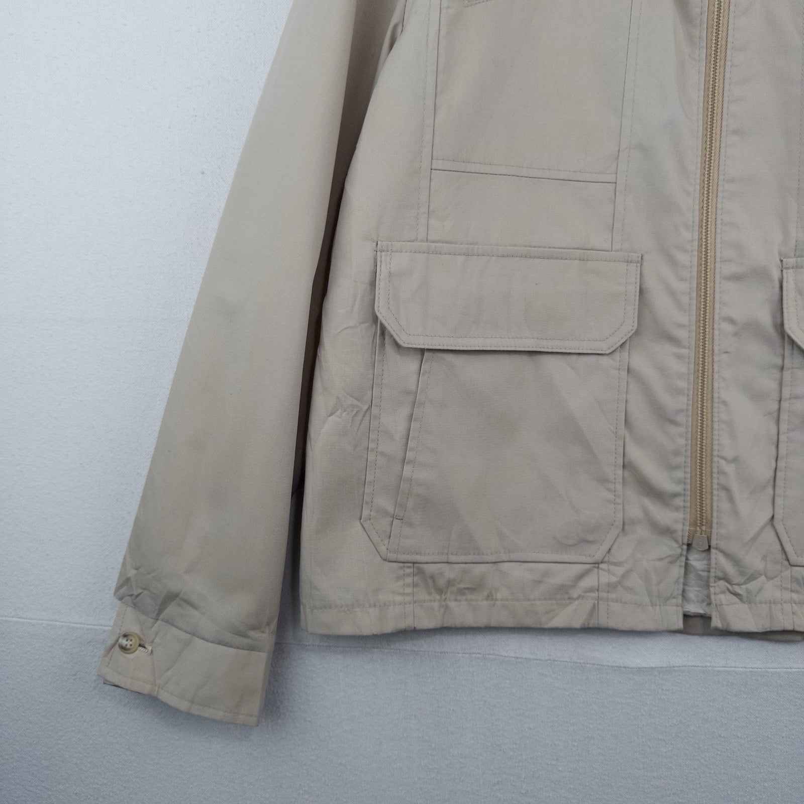 80’s Vtg Aberdeen Men’s M Tan Lightweight Field Jacket Full Zip Pockets