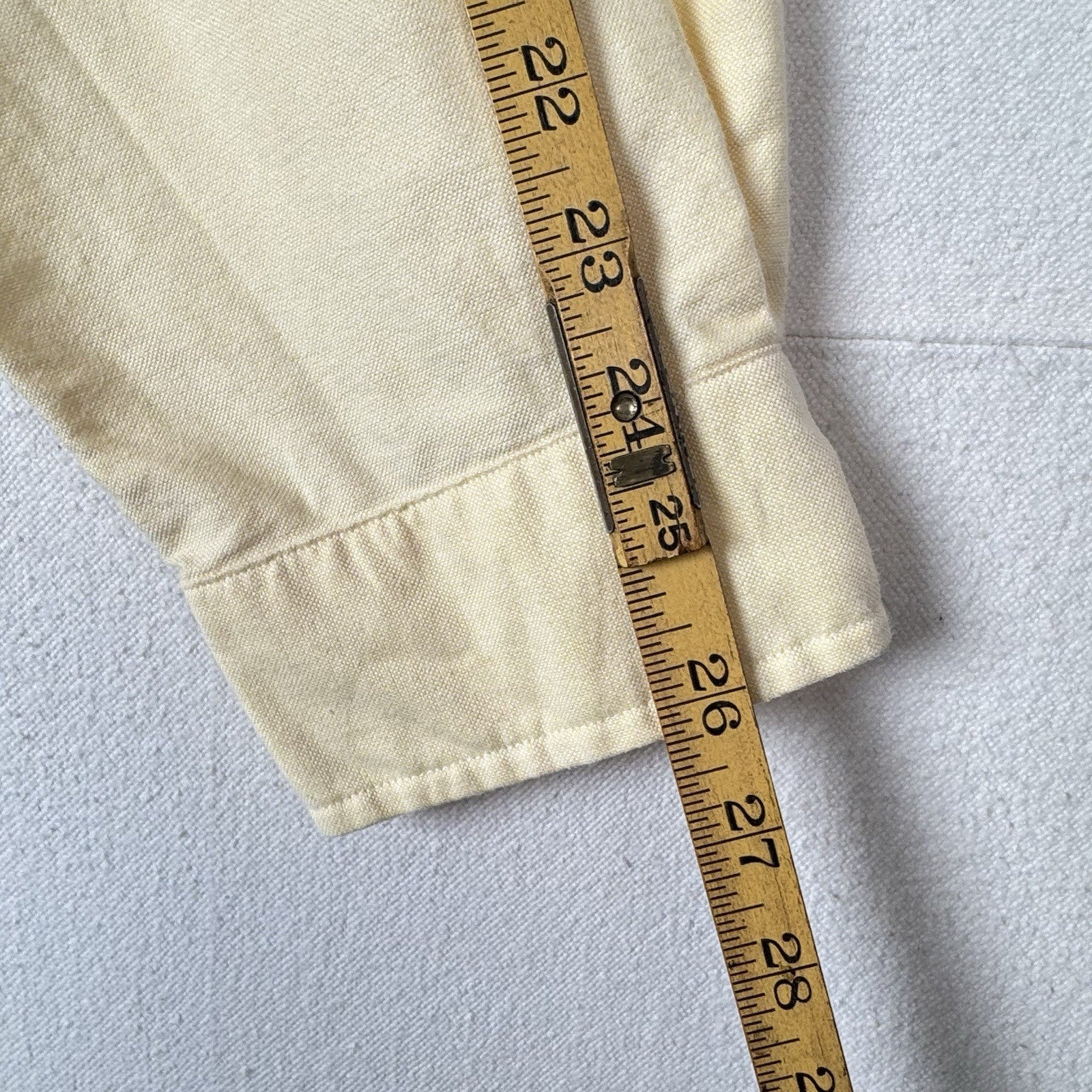 Vtg Ralph Lauren Mens 2XL Yellow Classic Fit Button Down Oxford Shirt Flesh Pony