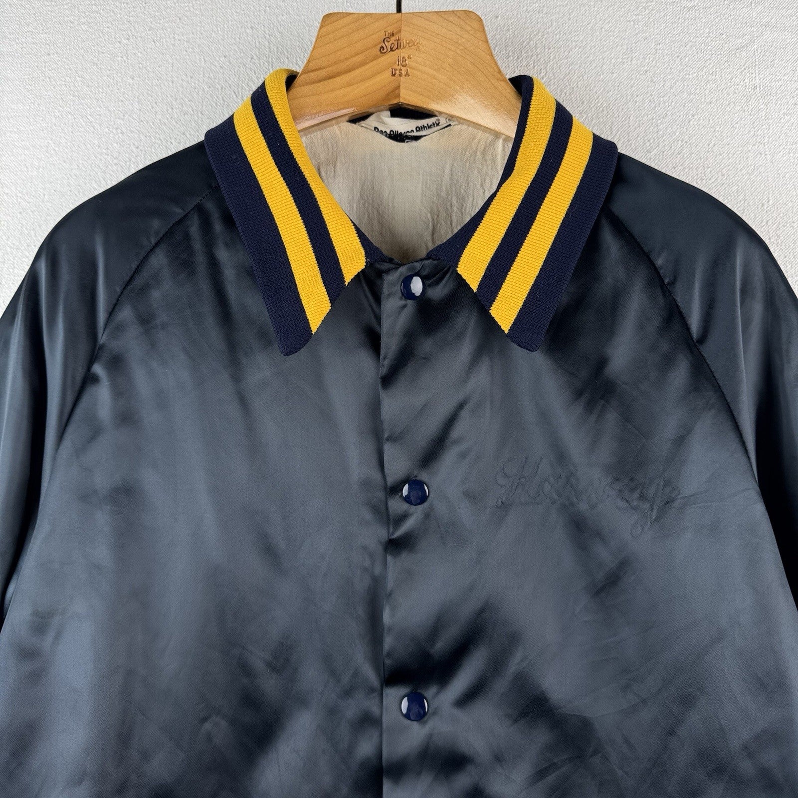 70’s-80’s Vtg KNAC 105.5 FM Long Beach CA Satin Jacket Large Pure Rock Made USA