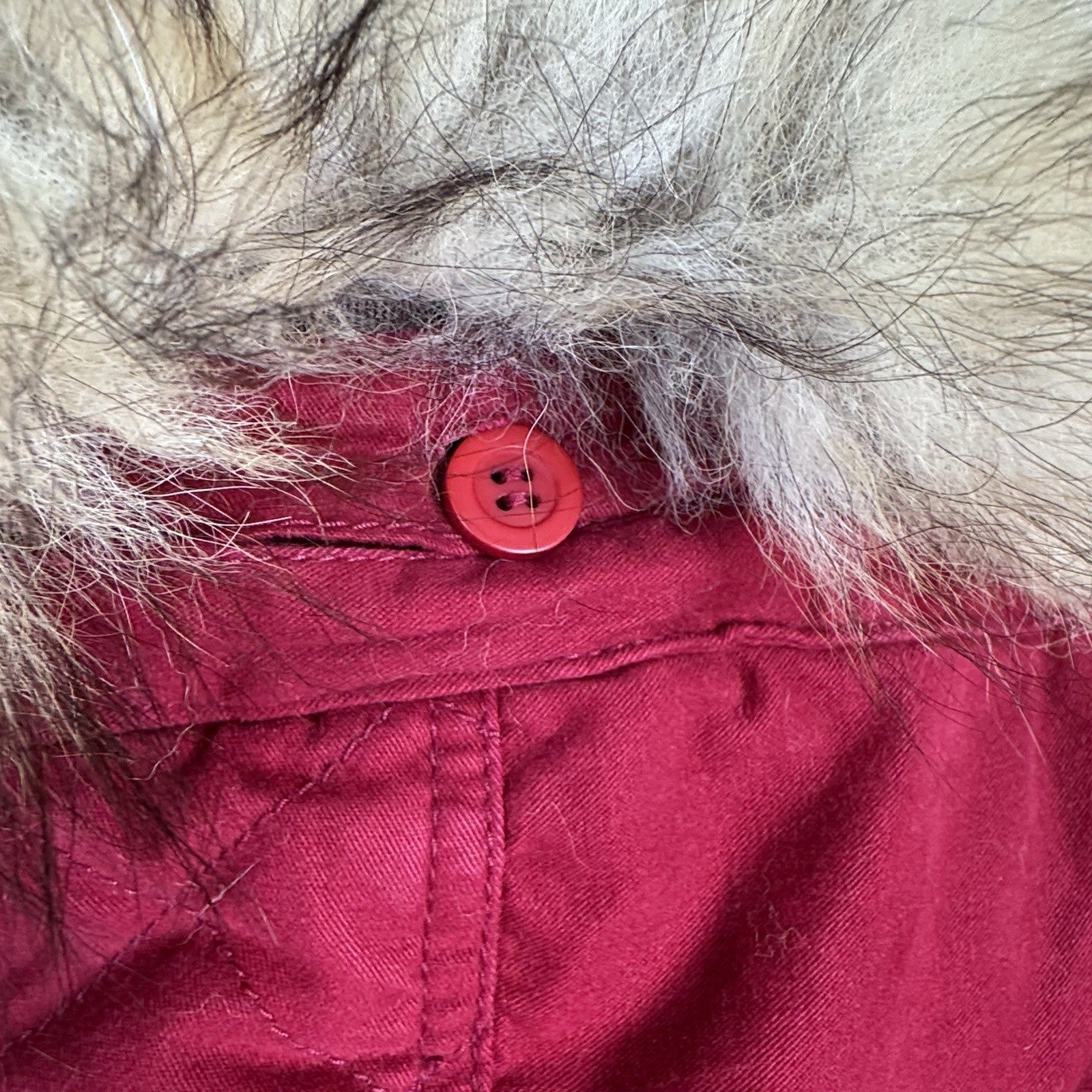 Vintage 80s Mulberry Street Aztec Parka Fox Tail Fur Hood Zip Jacket Women’s M