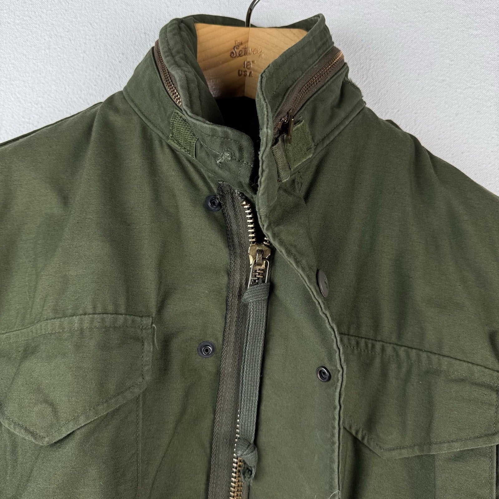 70’s Vtg Military Cold Weather Field Coat Jacket Size X-Small Regular OG-107