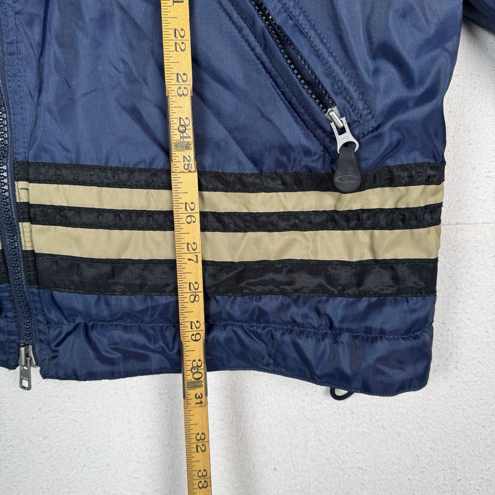 Vintage American Eagle Parka Size S Full Zip Heavyweight Sherpa Nylon Blue 90s