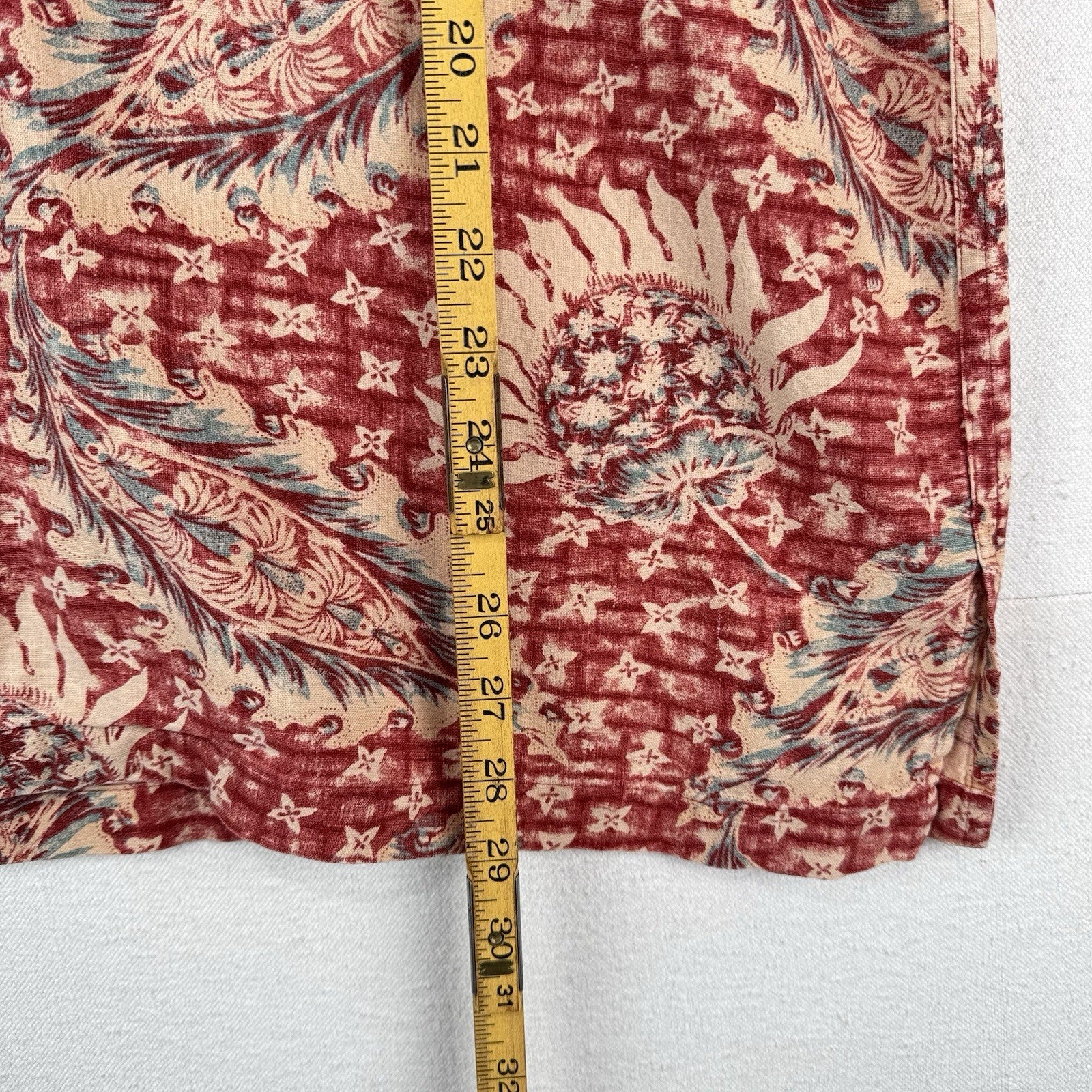Polo Ralph Lauren Vintage Camp Shirt Men’s Medium Button Up Paisley Linen Cotton