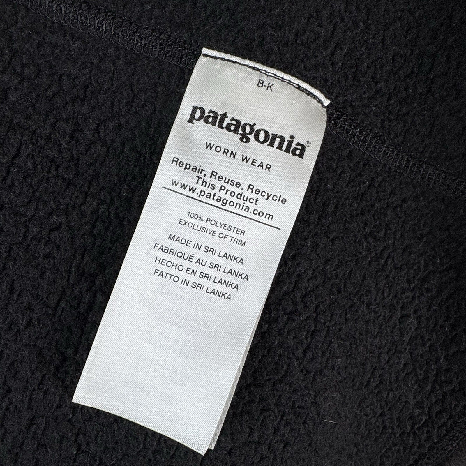 Patagonia Better Sweater Fleece Vest Men’s Large Black Full Zip Sleeveless
