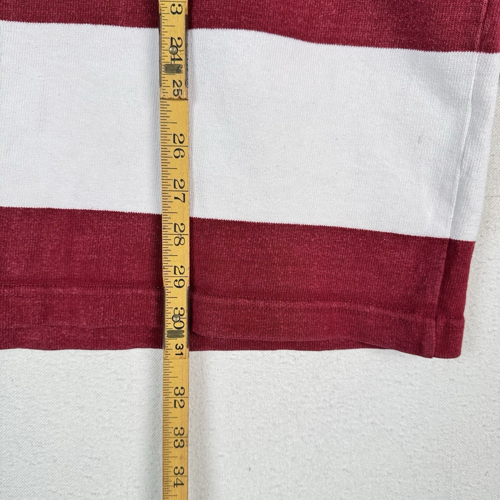 Vintage Rugby Men’s XXL Barbarian Long Sleeve Red White Stripe Polo *Read