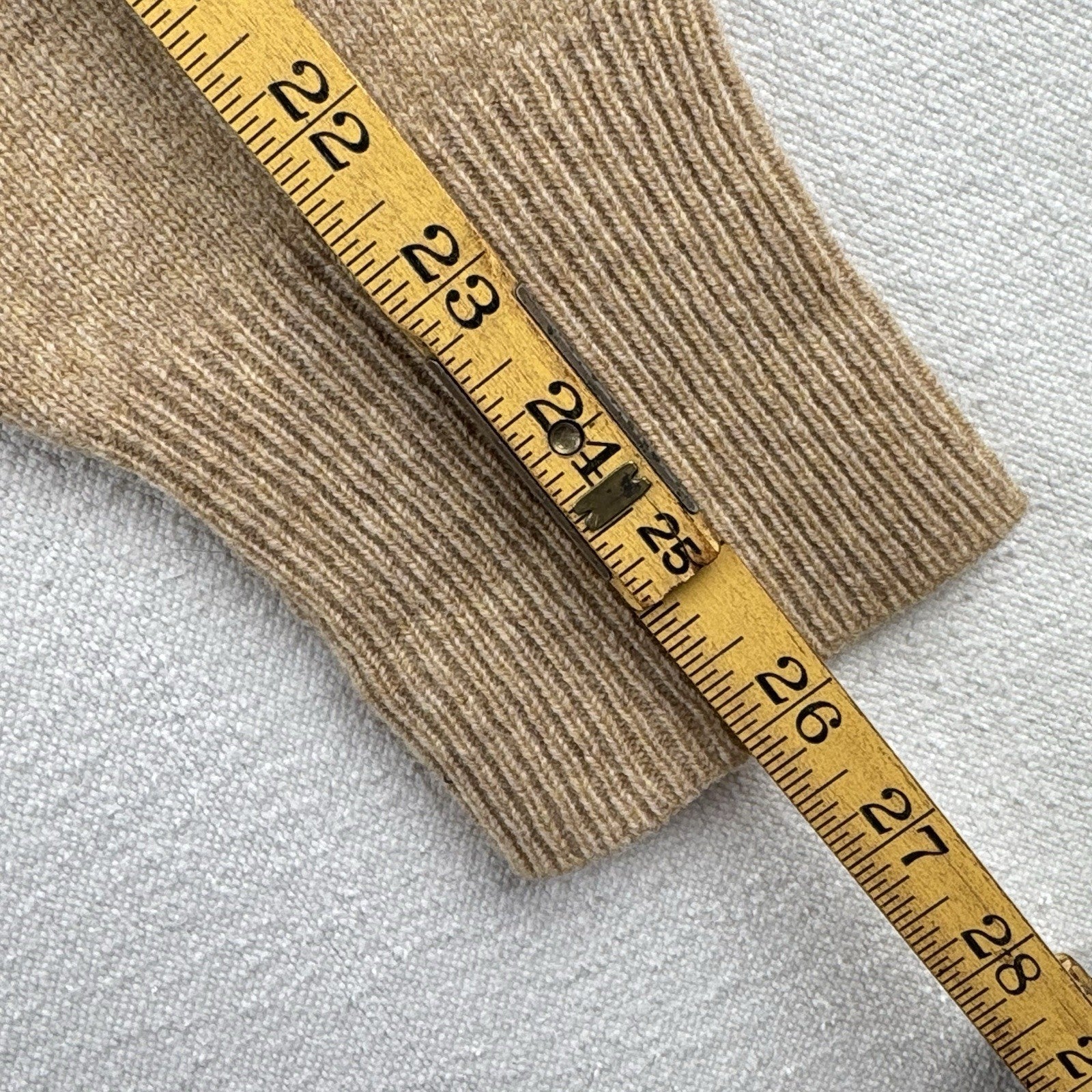 90s Vtg Polo Ralph Lauren Sweater Mens M Camel Tan Lambswool Knit Collared *Read