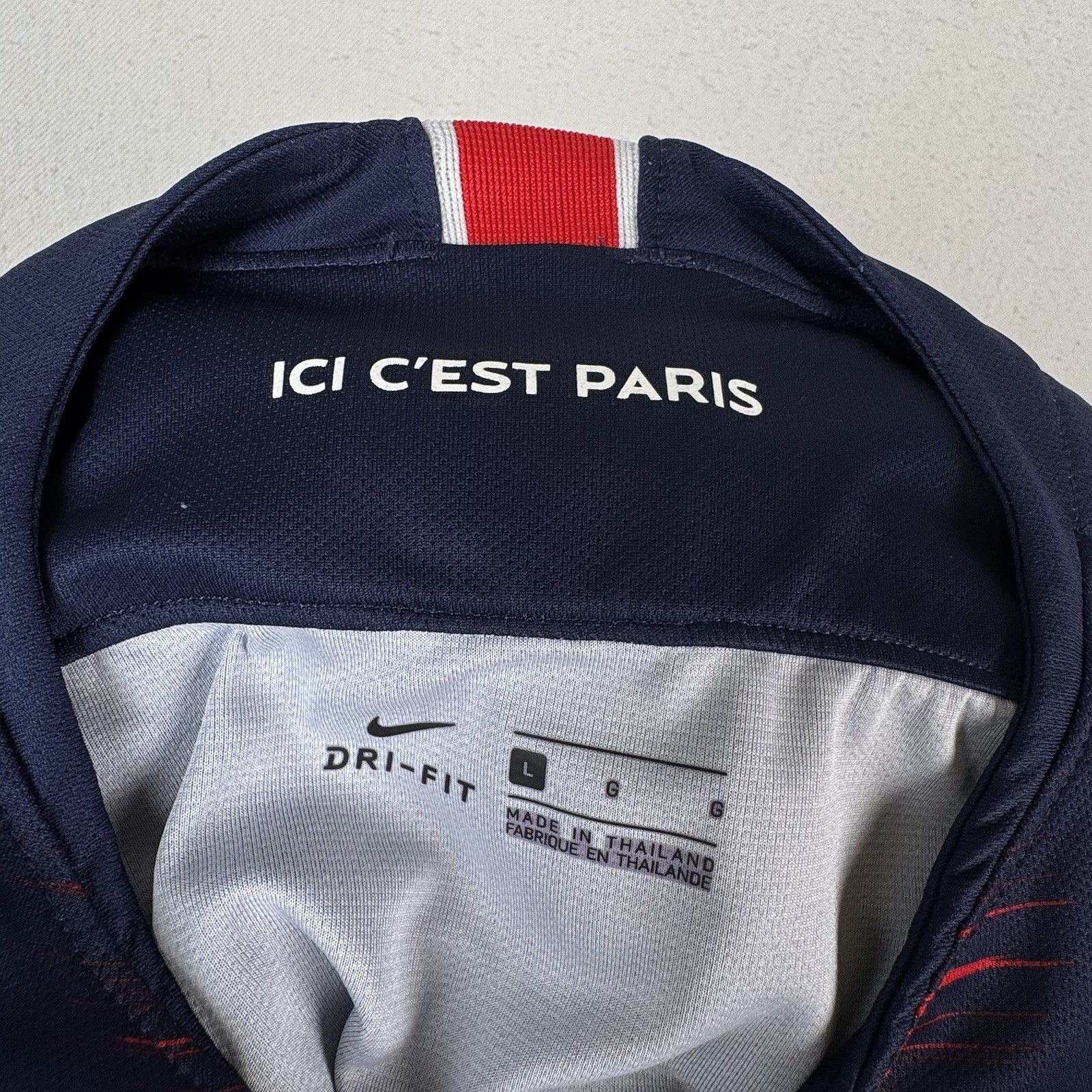 Nike Paris Saint Germain 2018 2029 Home Shirt Jersey Long Sleeve Men’s Large