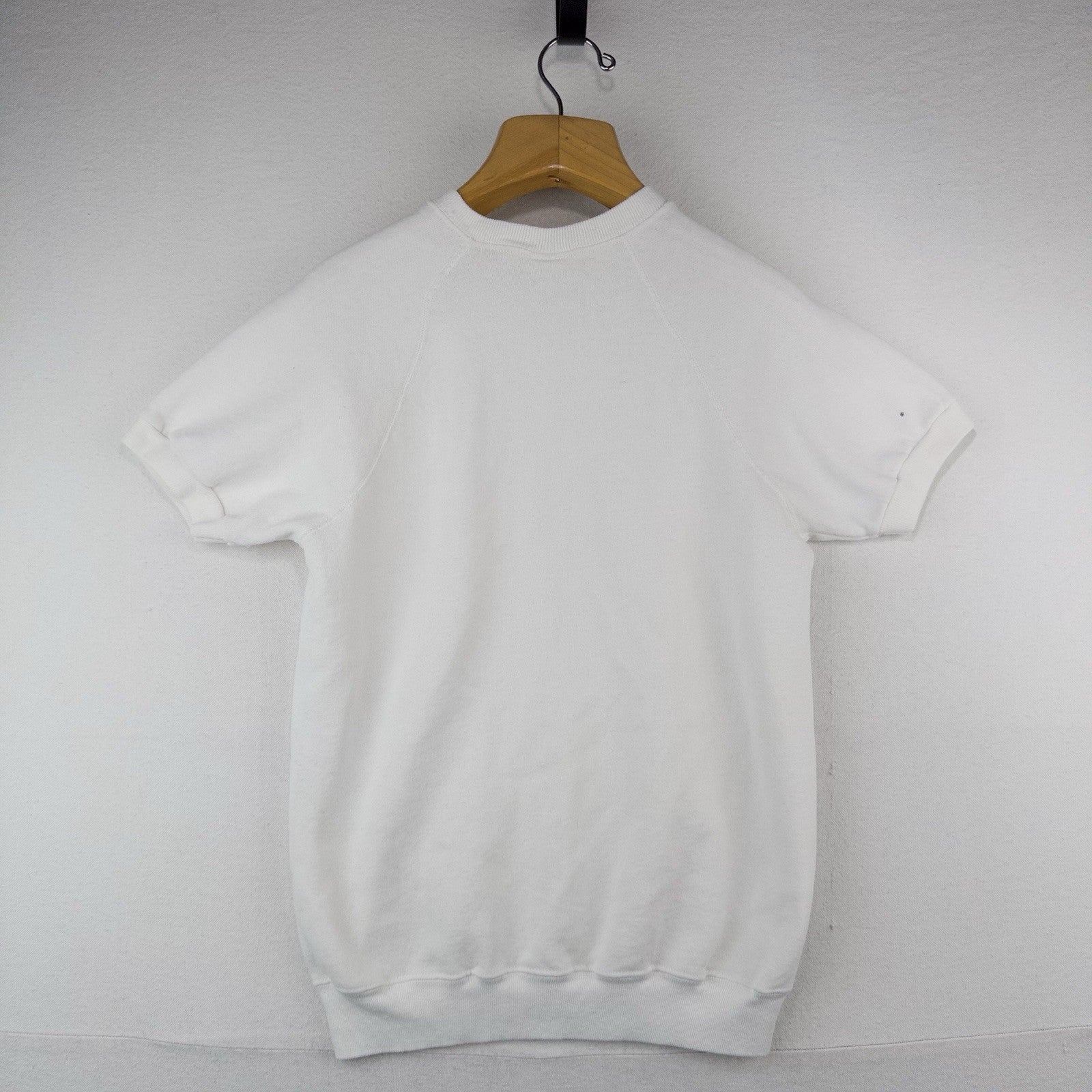 90’s Vtg Kindan Athletic Dept. White Short Sleeve Sweatshirt Stencil Raglan L