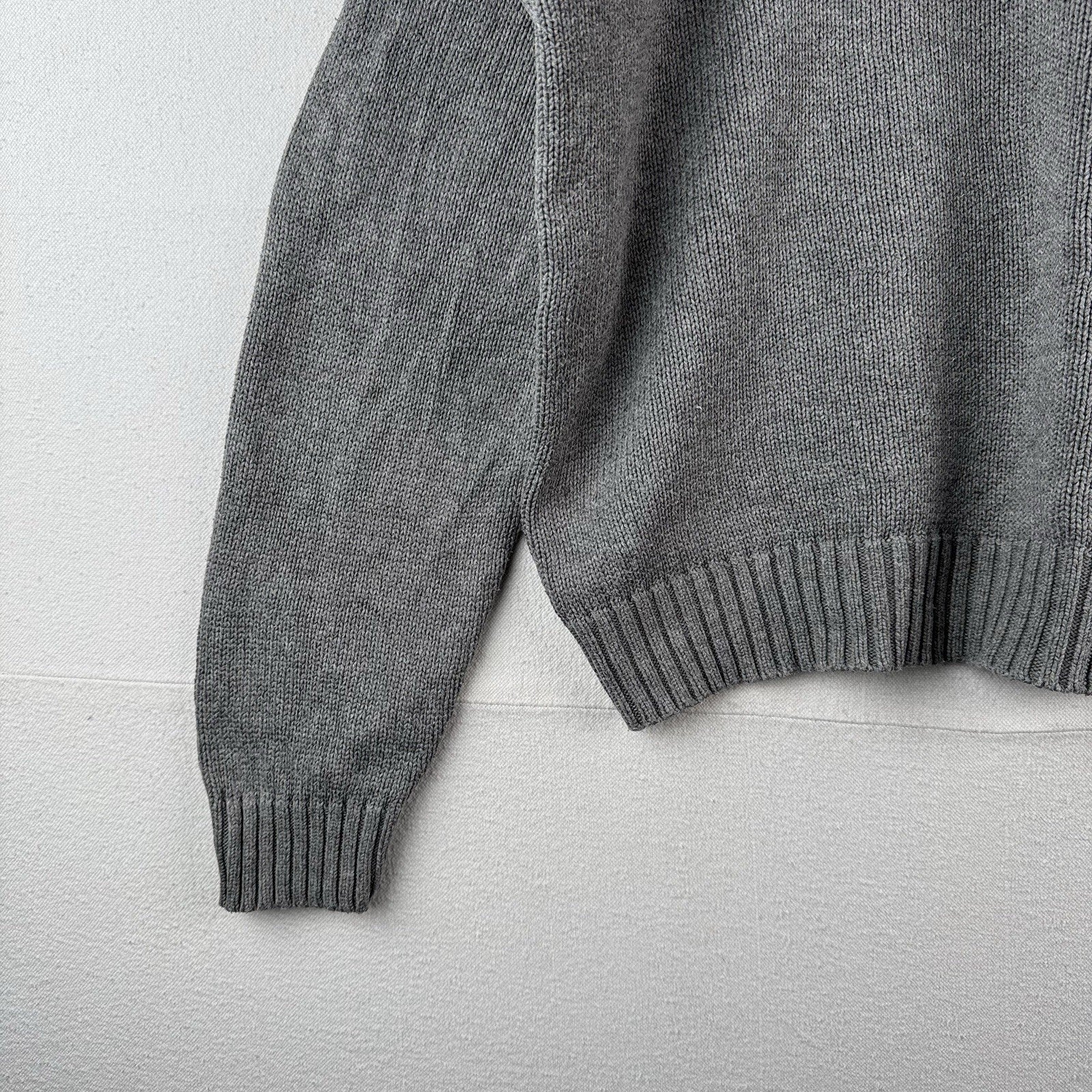 90’s Vintage Polo Ralph Lauren Knit Sweater Men’s 2XL Gray Cotton Crew Neck