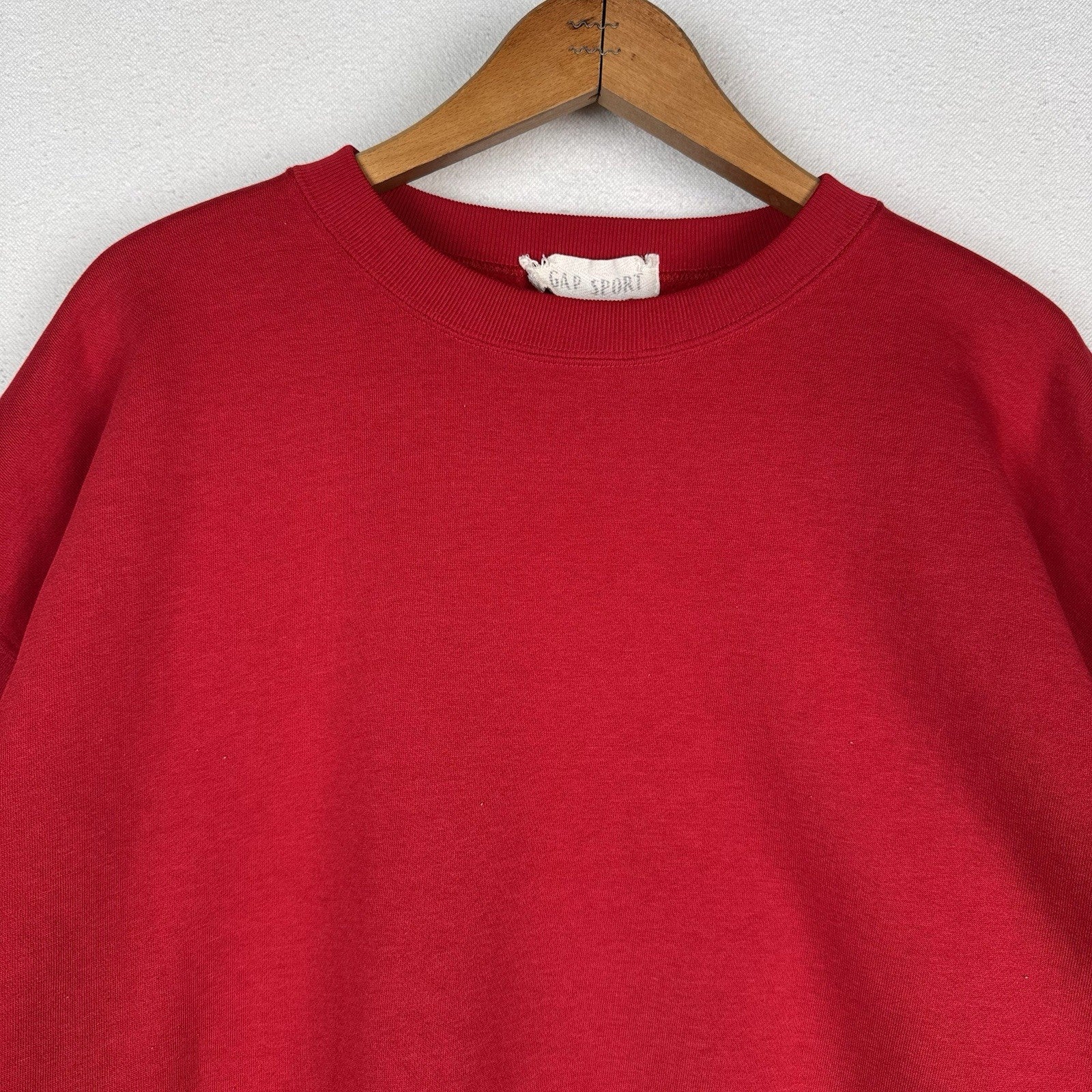 Vintage GAP Sport Sweatshirt XL Boxy Blank Red Pullover Classic 90s