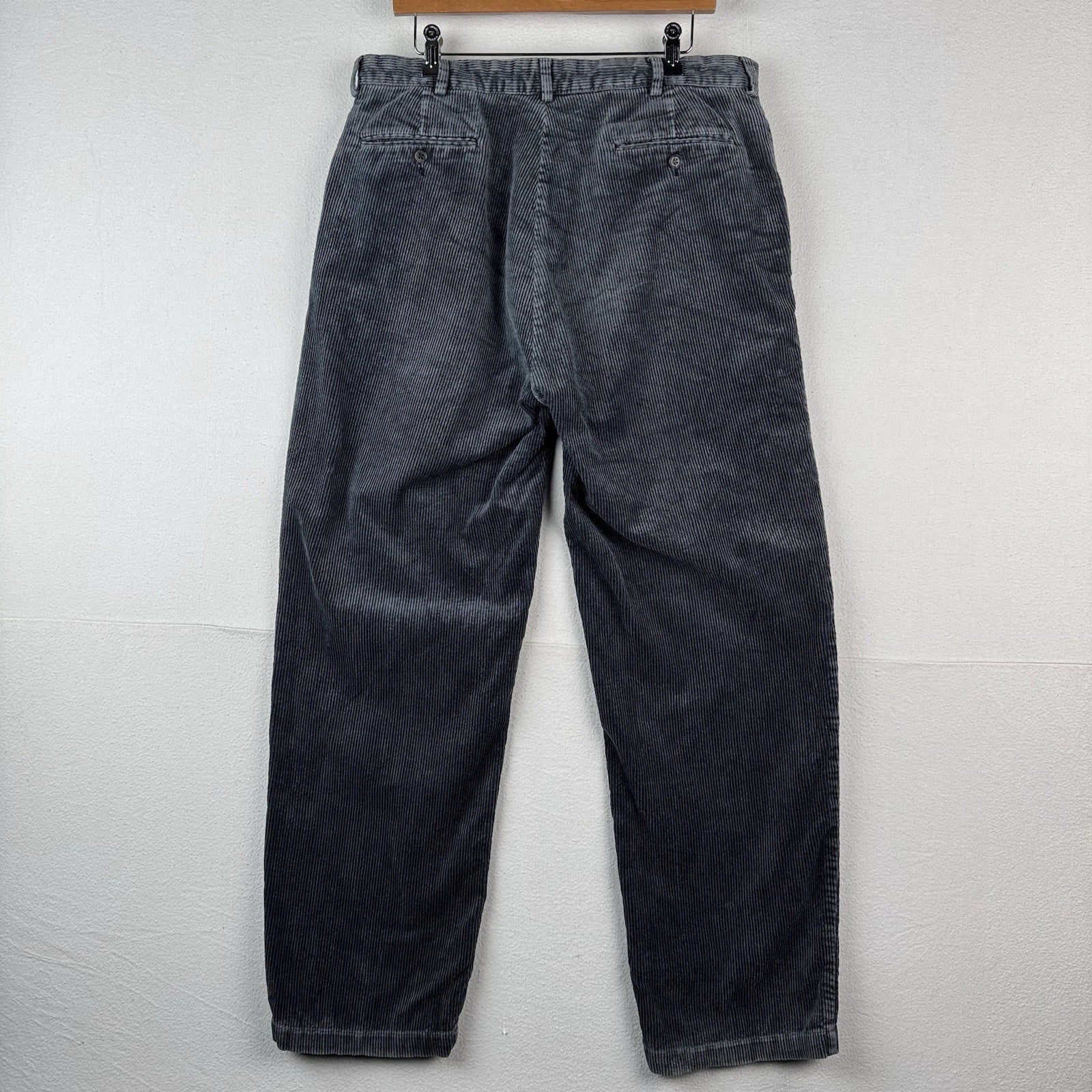 Vintage Polo Ralph Lauren Andrew Pant Men’s 36x32 Corduroy Pleated Classic Gray