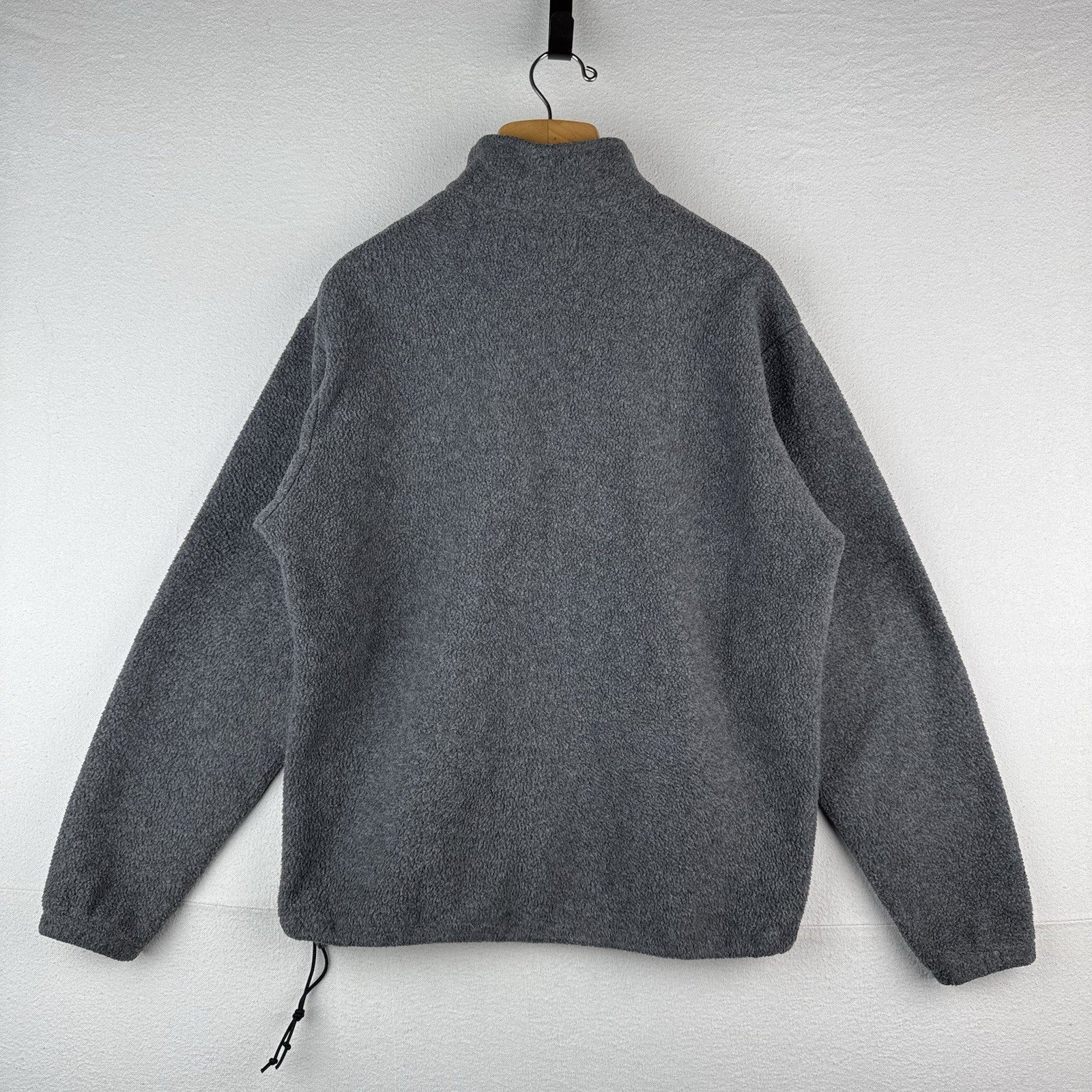 90s Vtg J.Crew Oarsman Men’s Medium 1/4 Zip Gray Fleece Pullover Made USA *Read