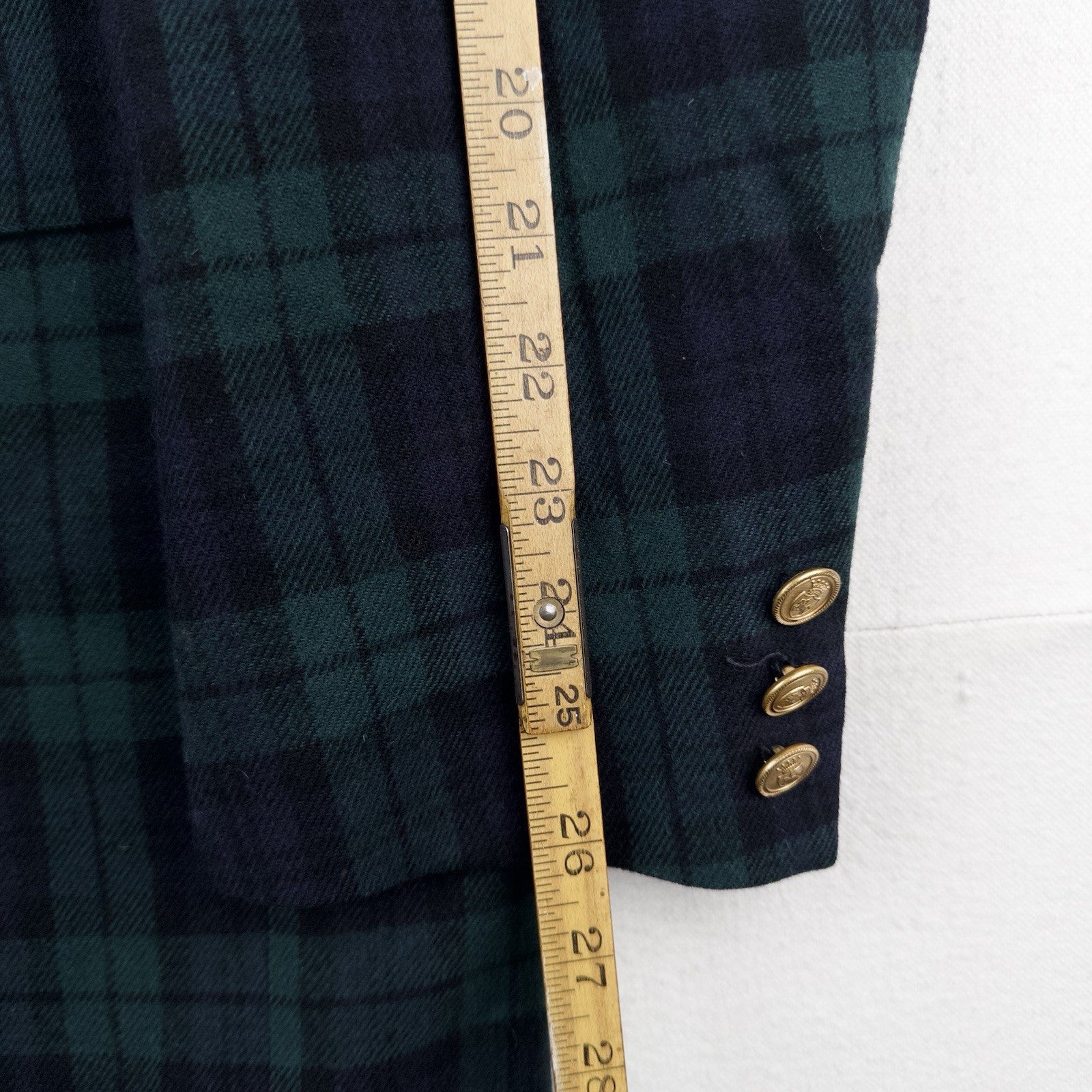 70’s Pendleton Black Watch Plaid Wool Blazer 42L Green Blue 2-Button Jacket USA