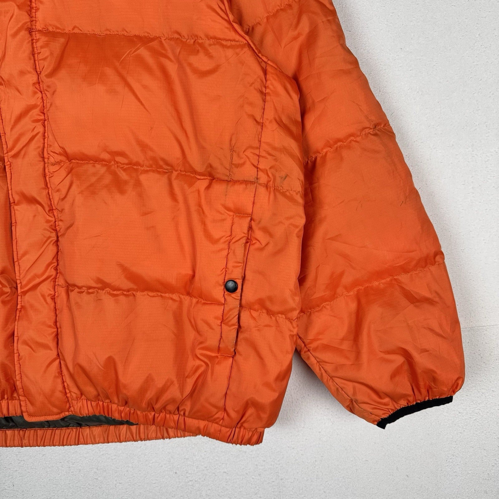 Vtg 90’s Ralph Lauren Polo Jeans Co Puffer Jacket XL Goose Down Outerwear Orange