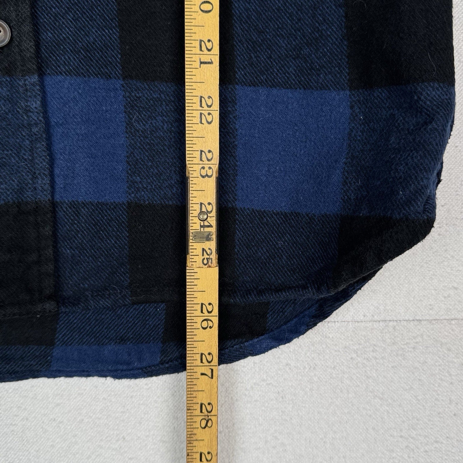 Jachs Men’s Small S Blue Black Heritage Thick Material Flannel Button Up
